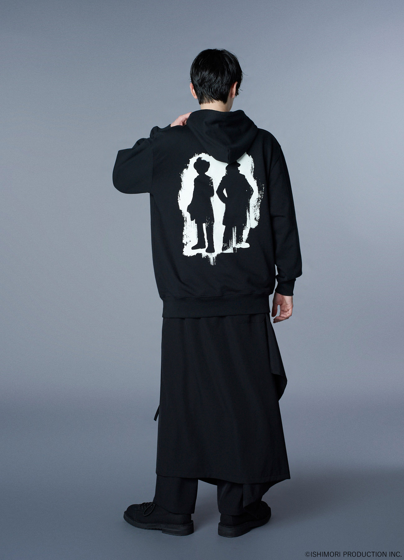 【11/15 12:00 Release】Ground Y×CYBORG 009 60th CYBORG 009 & DR.YY NEWLY DRAWN SILHOUETTE HOODIE