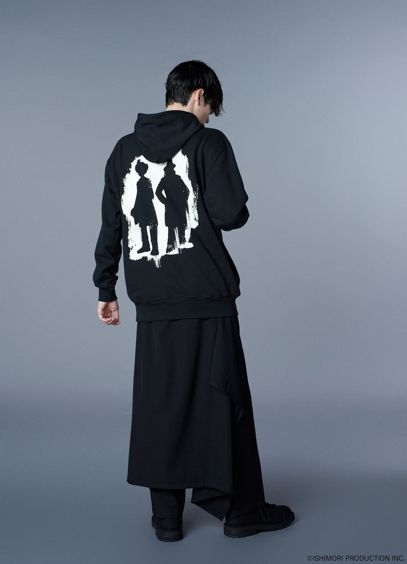 【11/15 12:00 Release】Ground Y×CYBORG 009 60th CYBORG 009 & DR.YY NEWLY DRAWN SILHOUETTE HOODIE