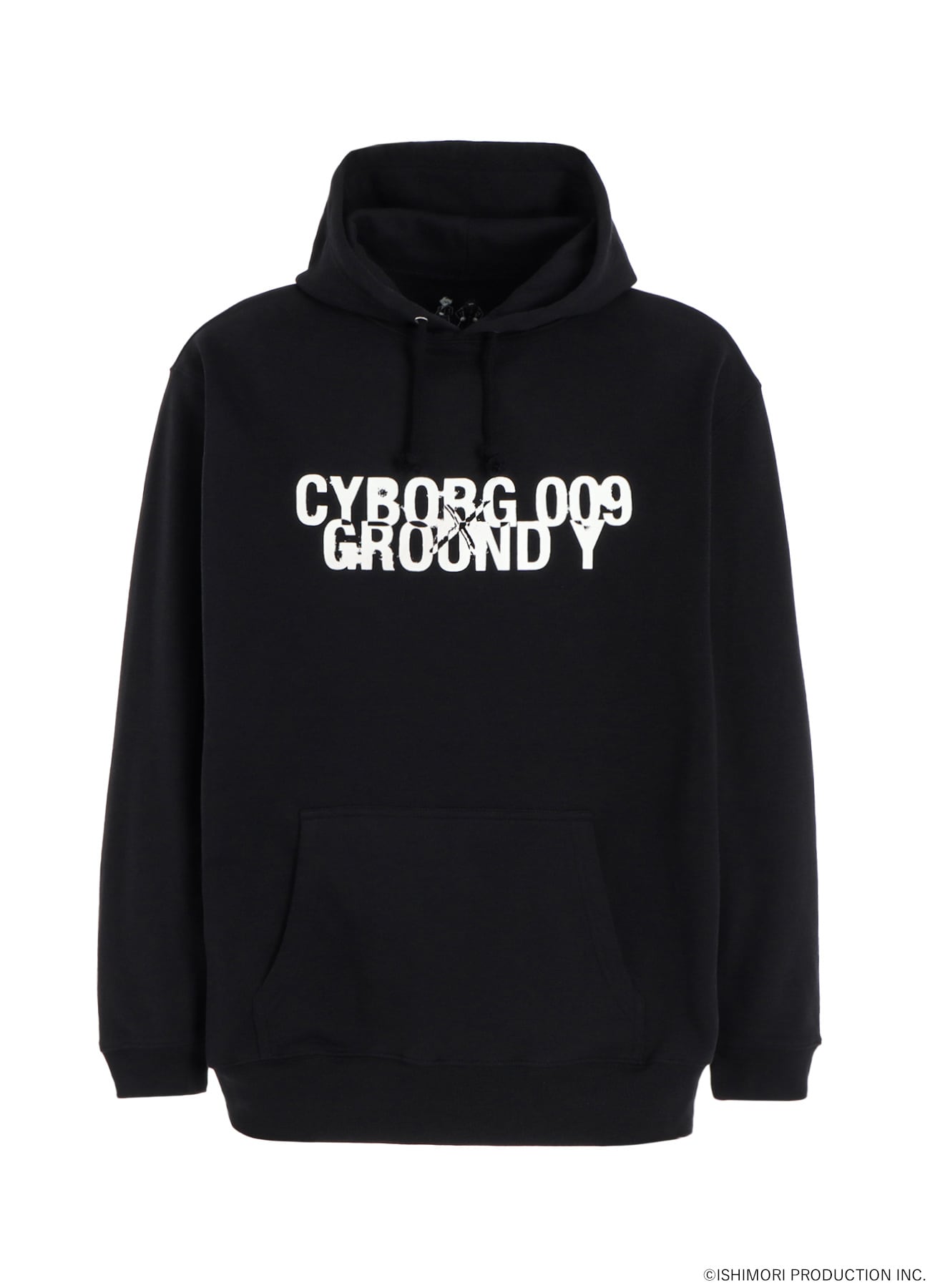 【11/15 12:00 Release】Ground Y×CYBORG 009 60th CYBORG 009 & DR.YY NEWLY DRAWN SILHOUETTE HOODIE