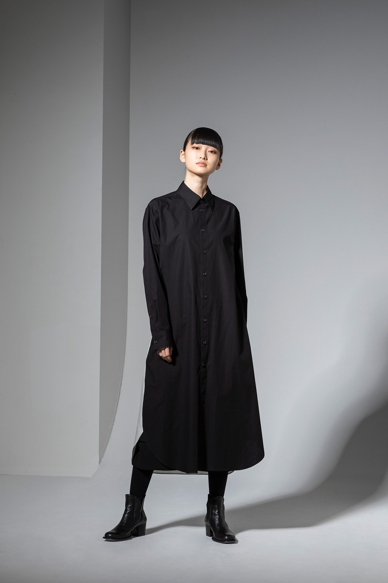 河鍋暁斎 幽霊図 下絵 Long Shirt M Black Ground Y The Shop Yohji Yamamoto