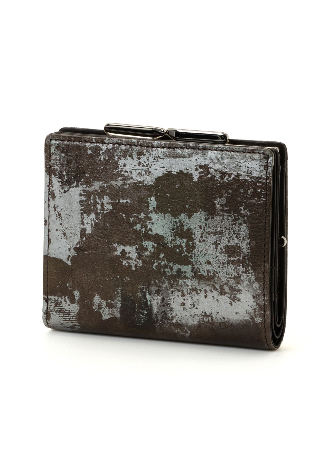 PRINTED LEATHER DOUBLE-FOLD WALLET
