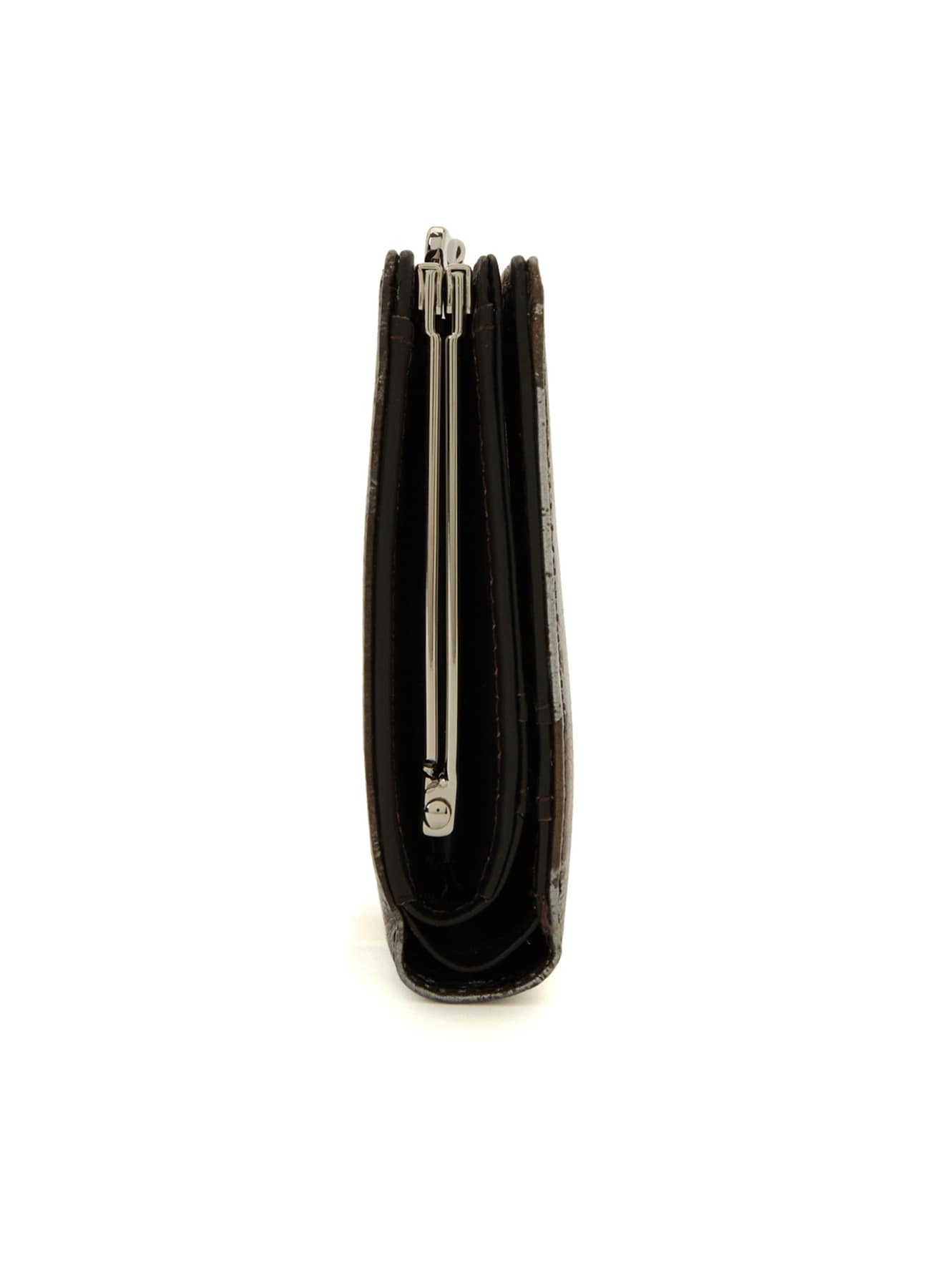 PRINTED LEATHER DOUBLE-FOLD WALLET