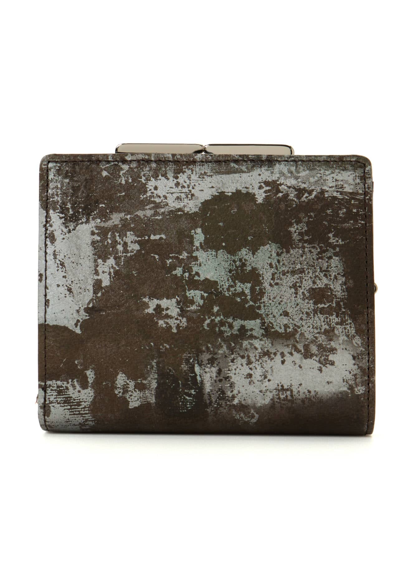 PRINTED LEATHER DOUBLE-FOLD WALLET
