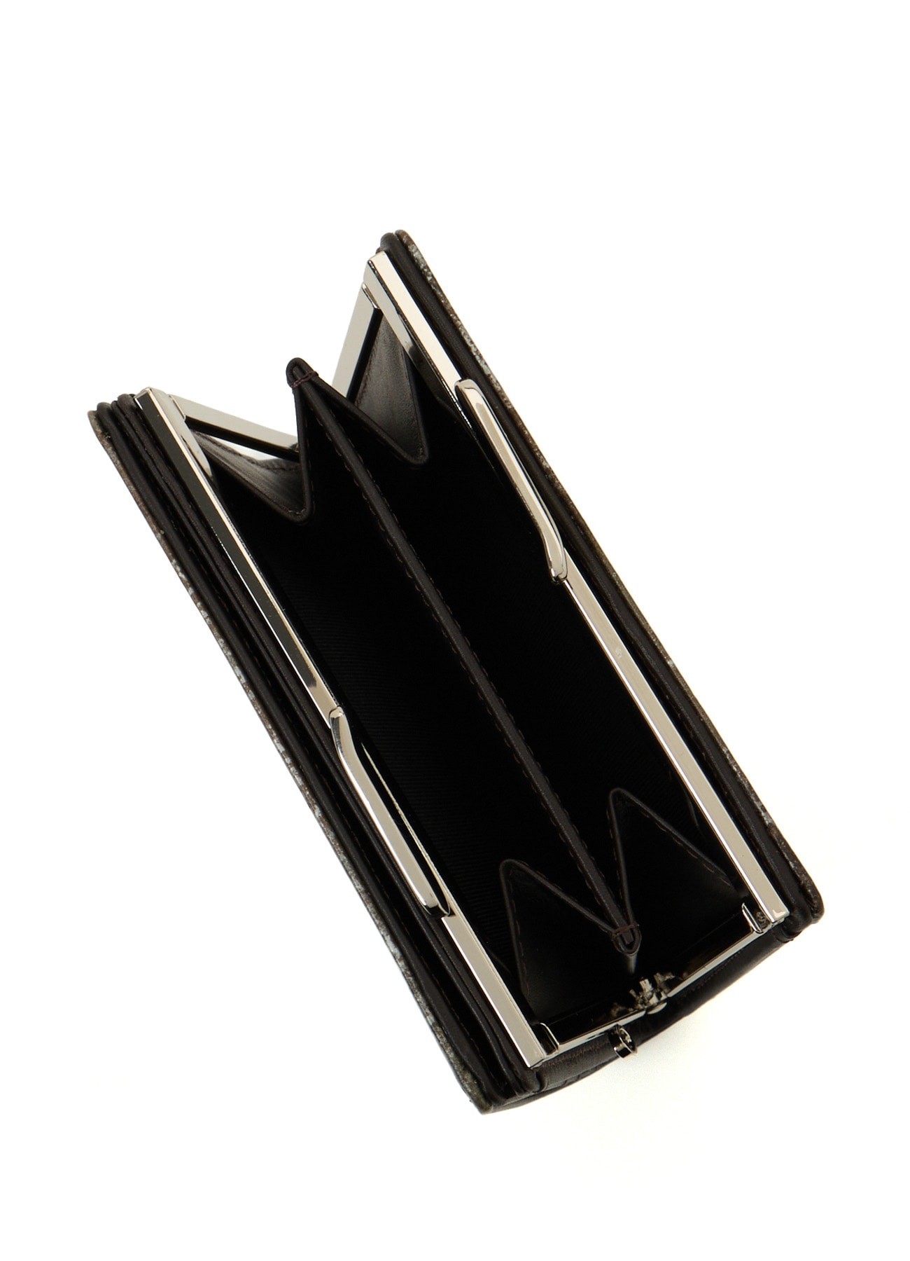 PRINTED LEATHER DOUBLE-FOLD WALLET