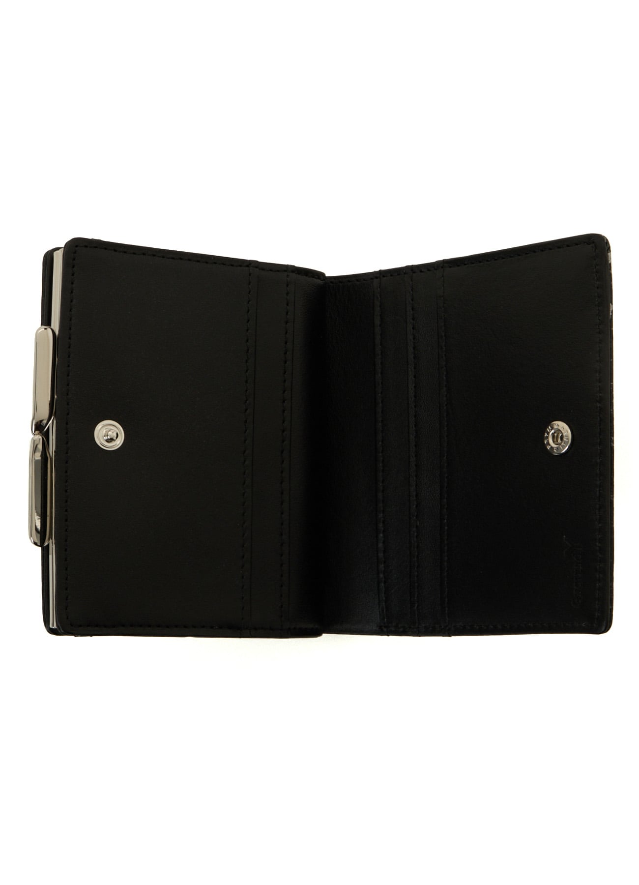PRINTED LEATHER DOUBLE-FOLD WALLET