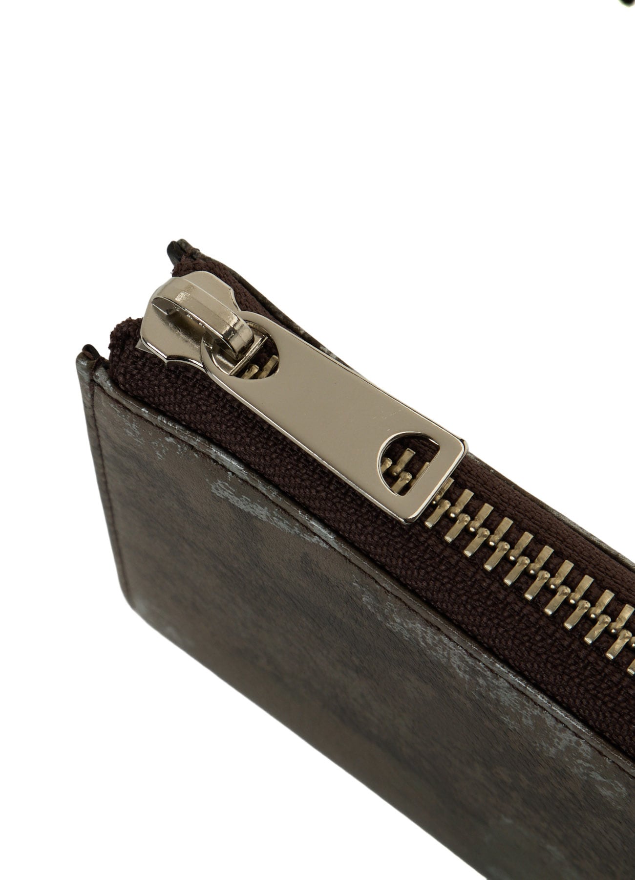PRINTED LEATHER L-ZIP WALLET