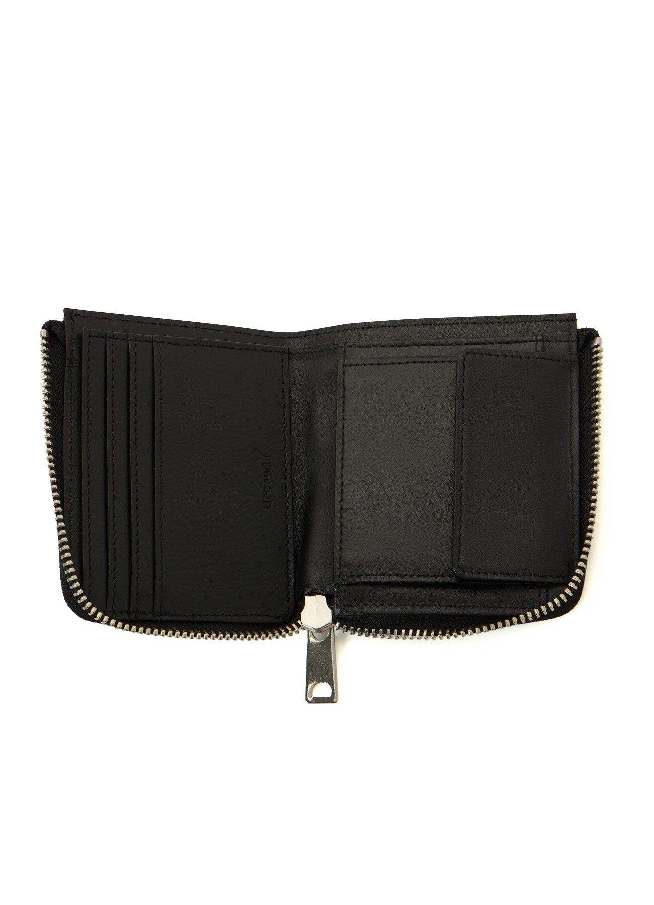 PRINTED LEATHER L-ZIP WALLET
