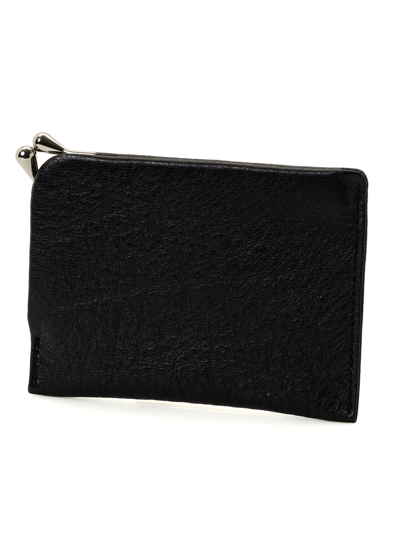 COW LEATHER CARD & COIN CASE W/CLASP