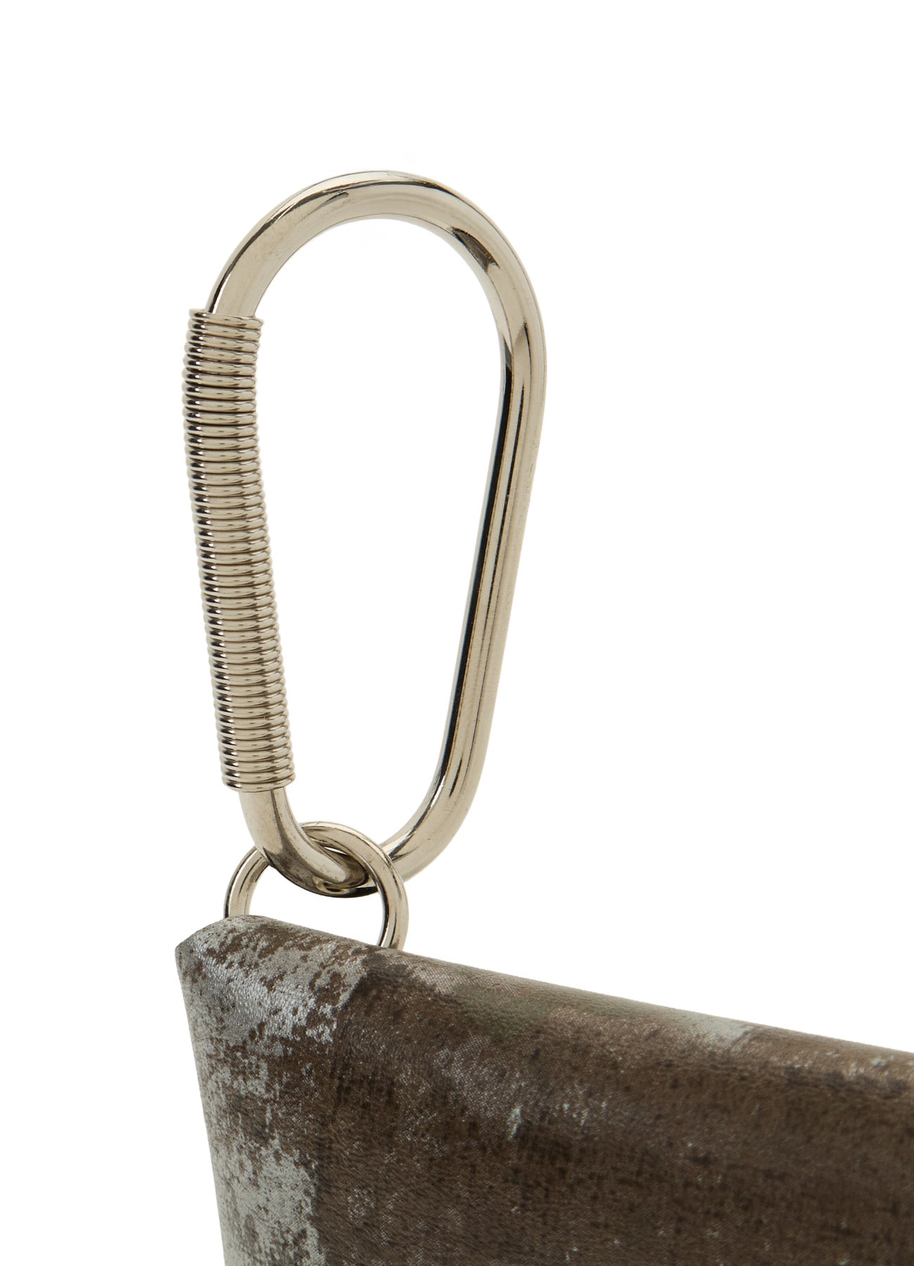 PRINTED LEATHER PILL CASE KEYCHAIN