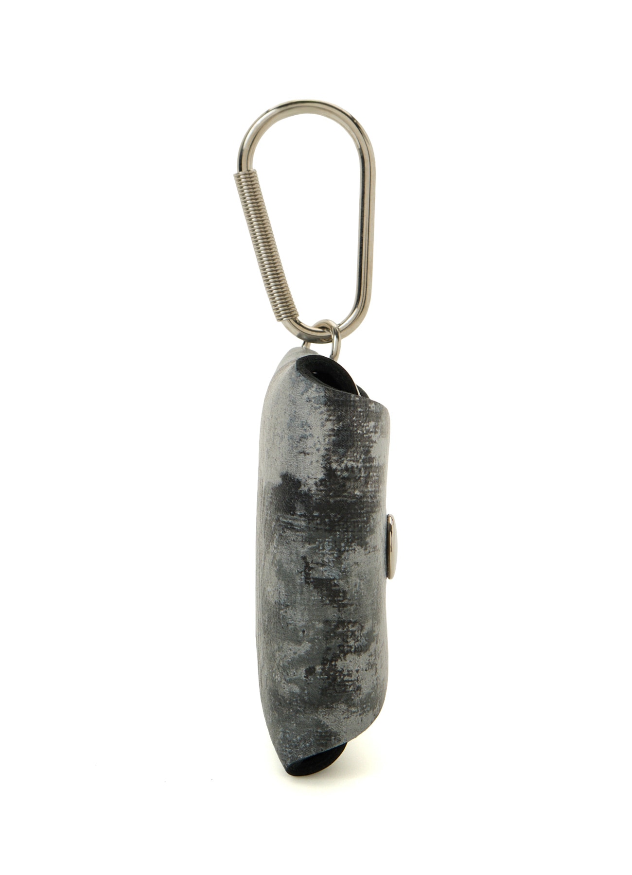 PRINTED LEATHER PILL CASE KEYCHAIN