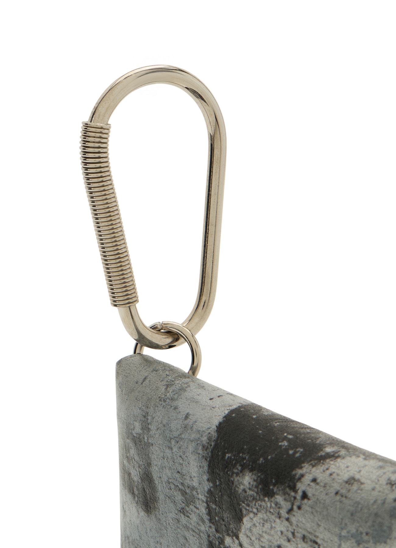 PRINTED LEATHER PILL CASE KEYCHAIN
