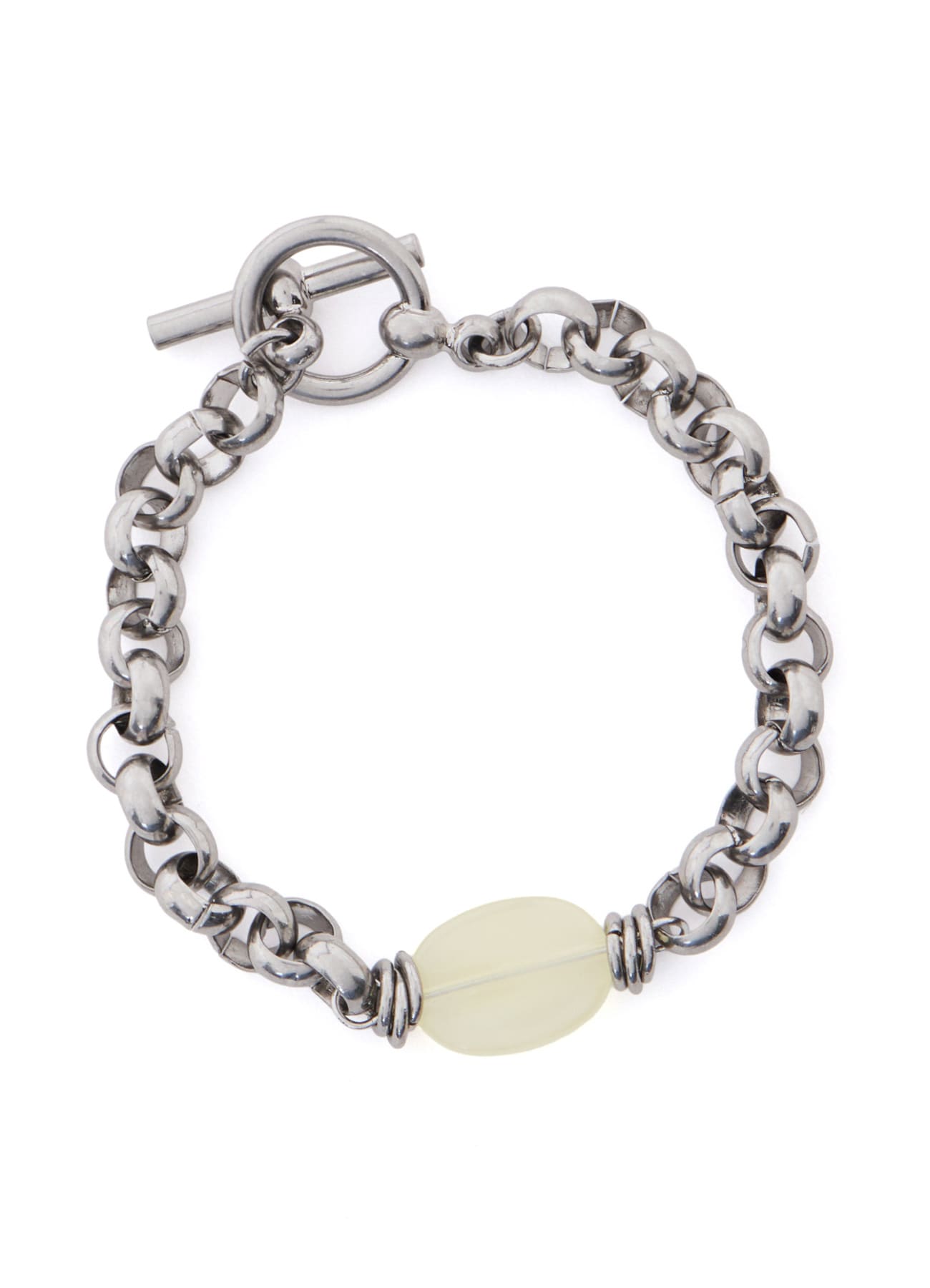 BRASS OVAL BEADS BRACELET