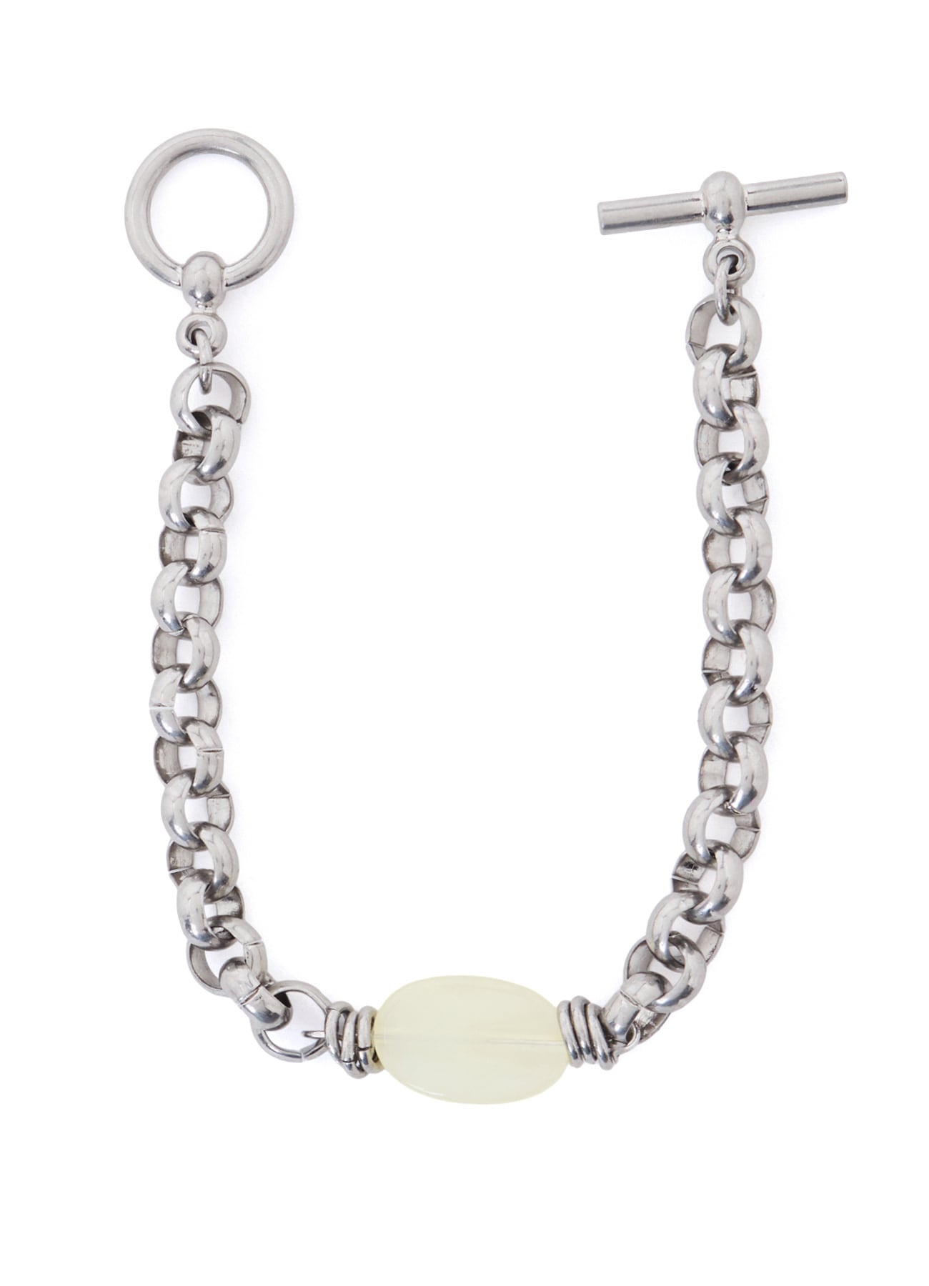 BRASS OVAL BEADS BRACELET