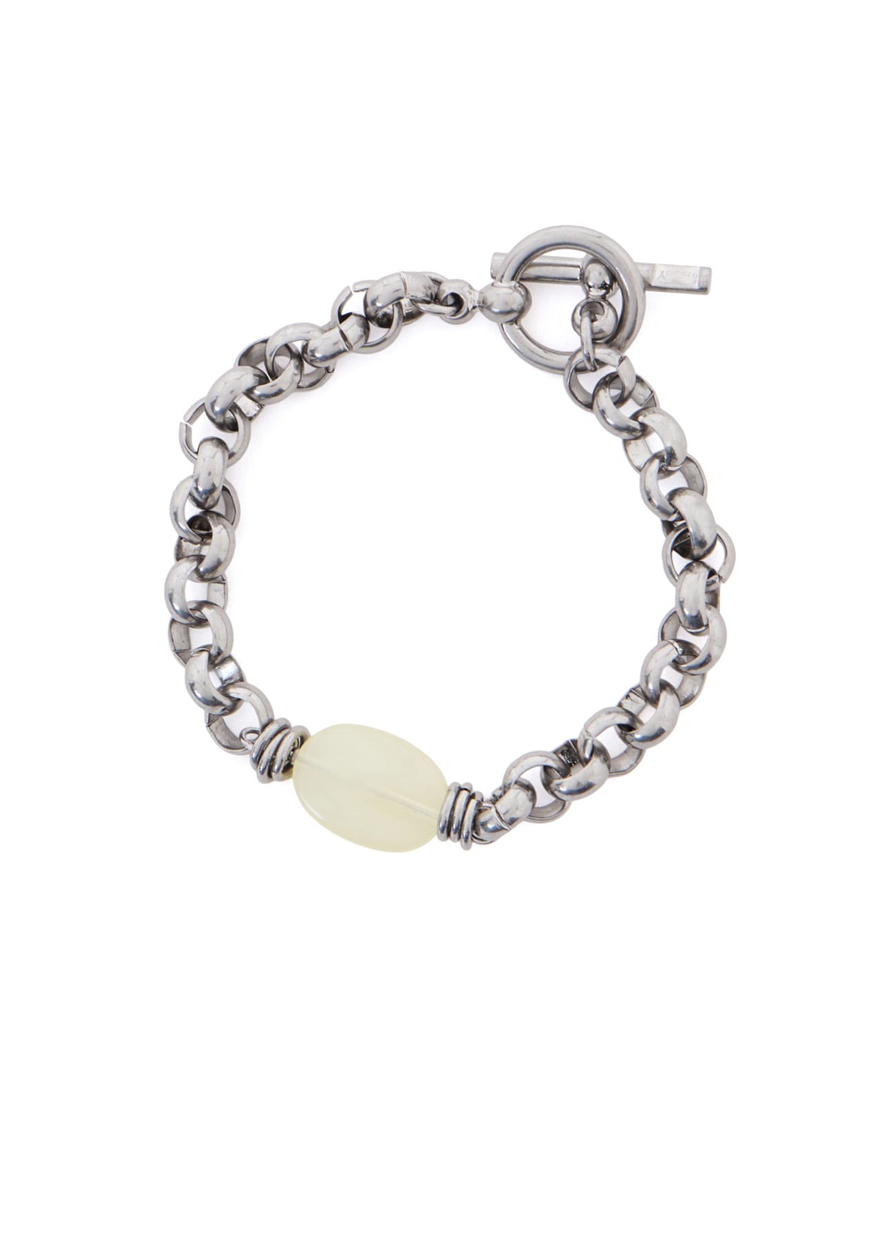 BRASS OVAL BEADS BRACELET