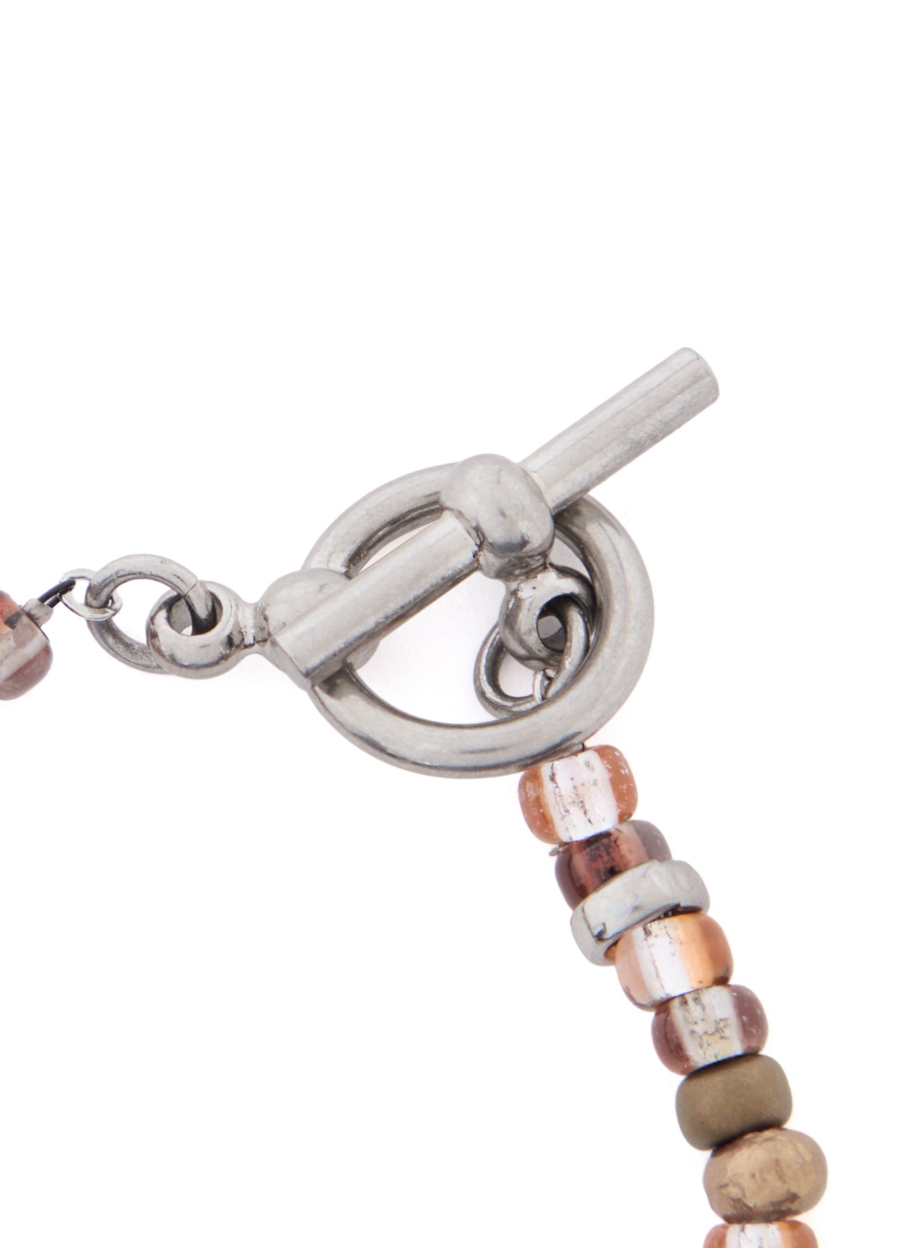 BRASS BROWN BEADS BRACELET