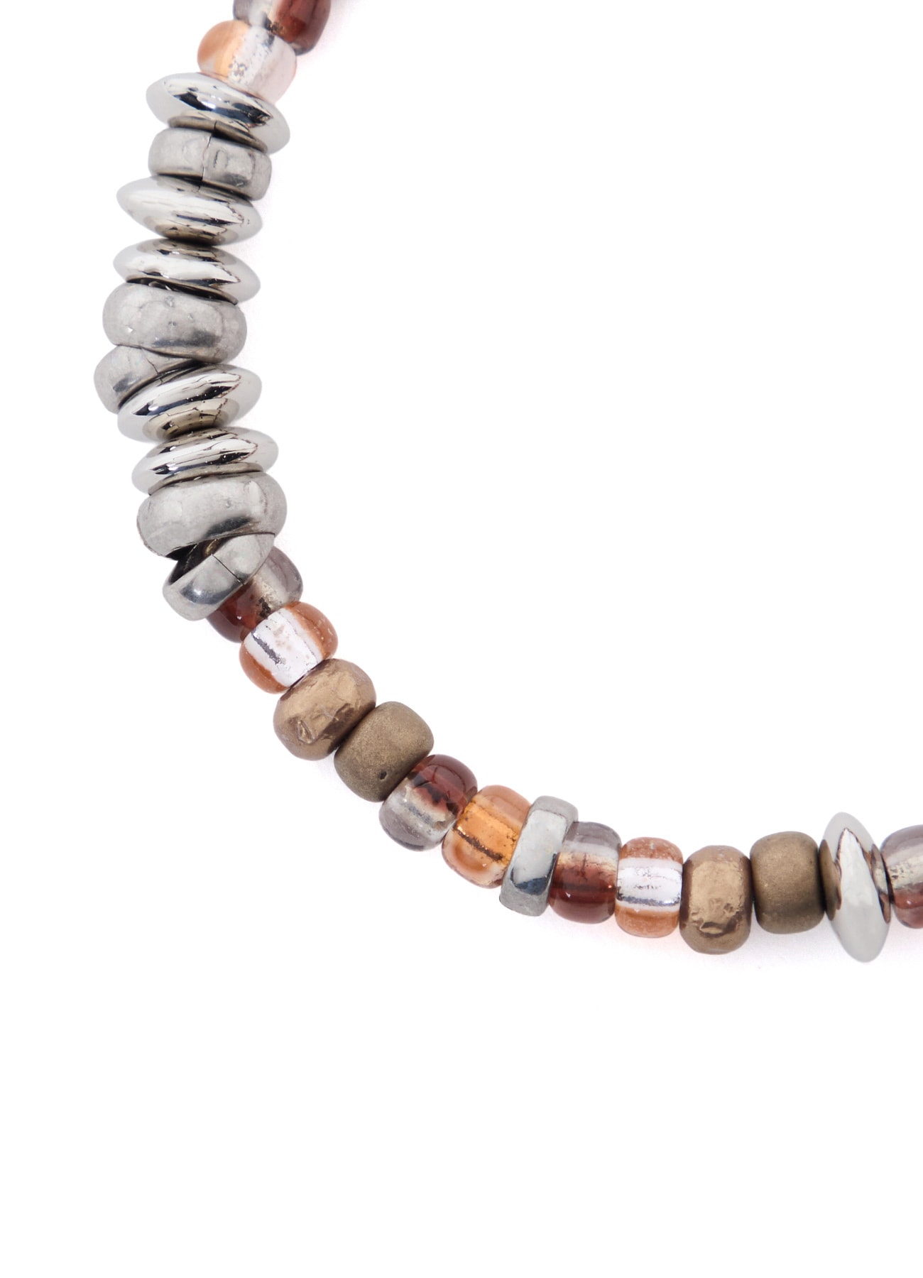 BRASS BROWN BEADS BRACELET