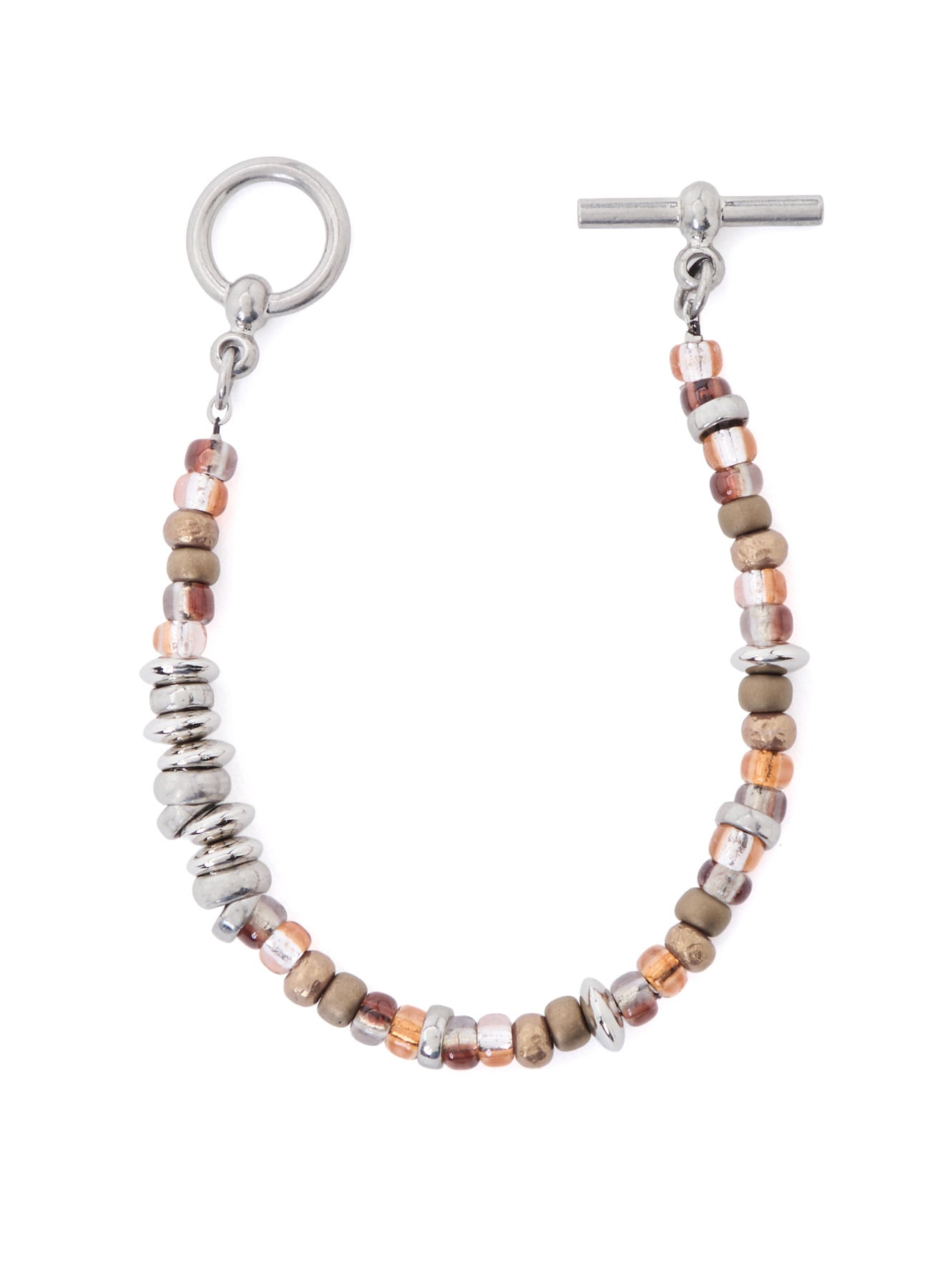 BRASS BROWN BEADS BRACELET