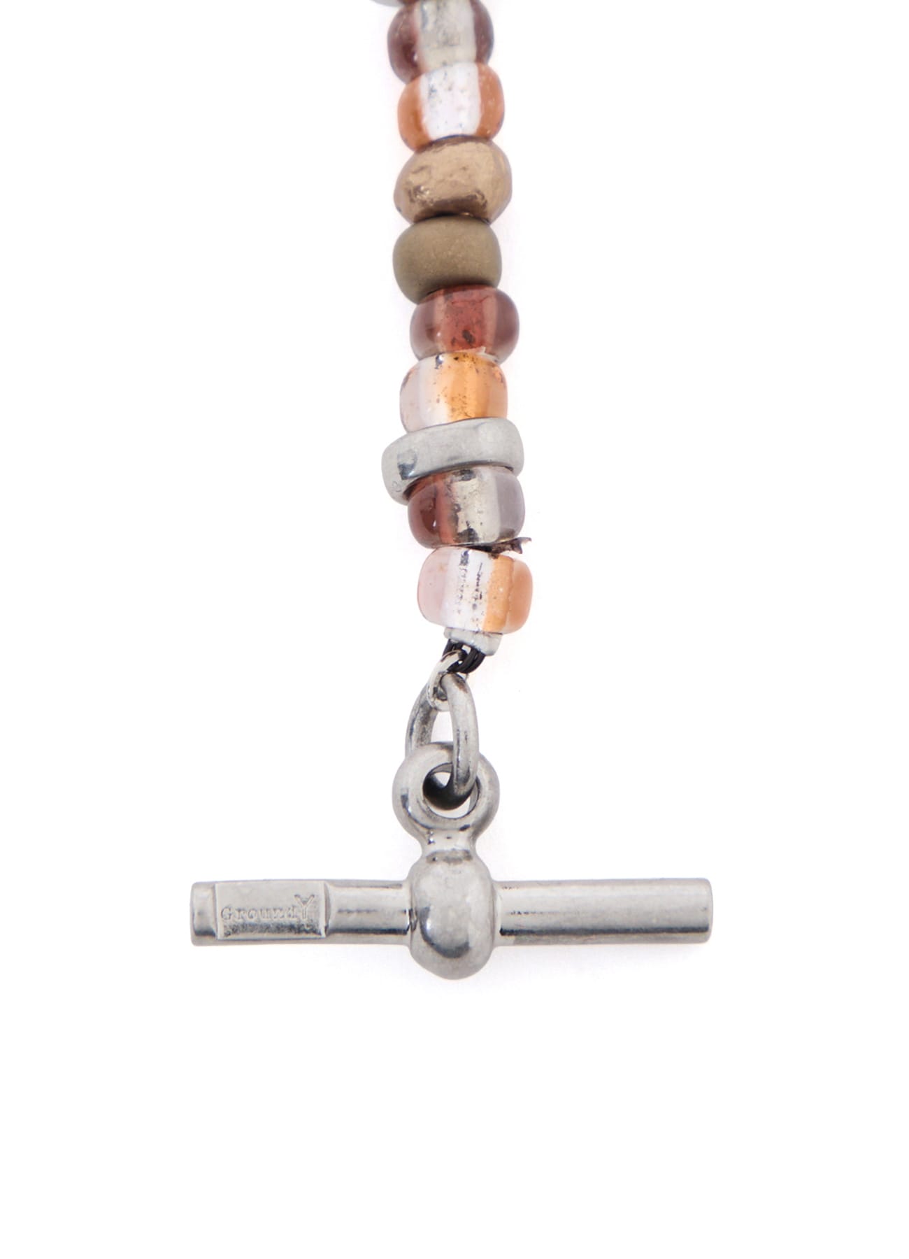 BRASS BROWN BEADS BRACELET