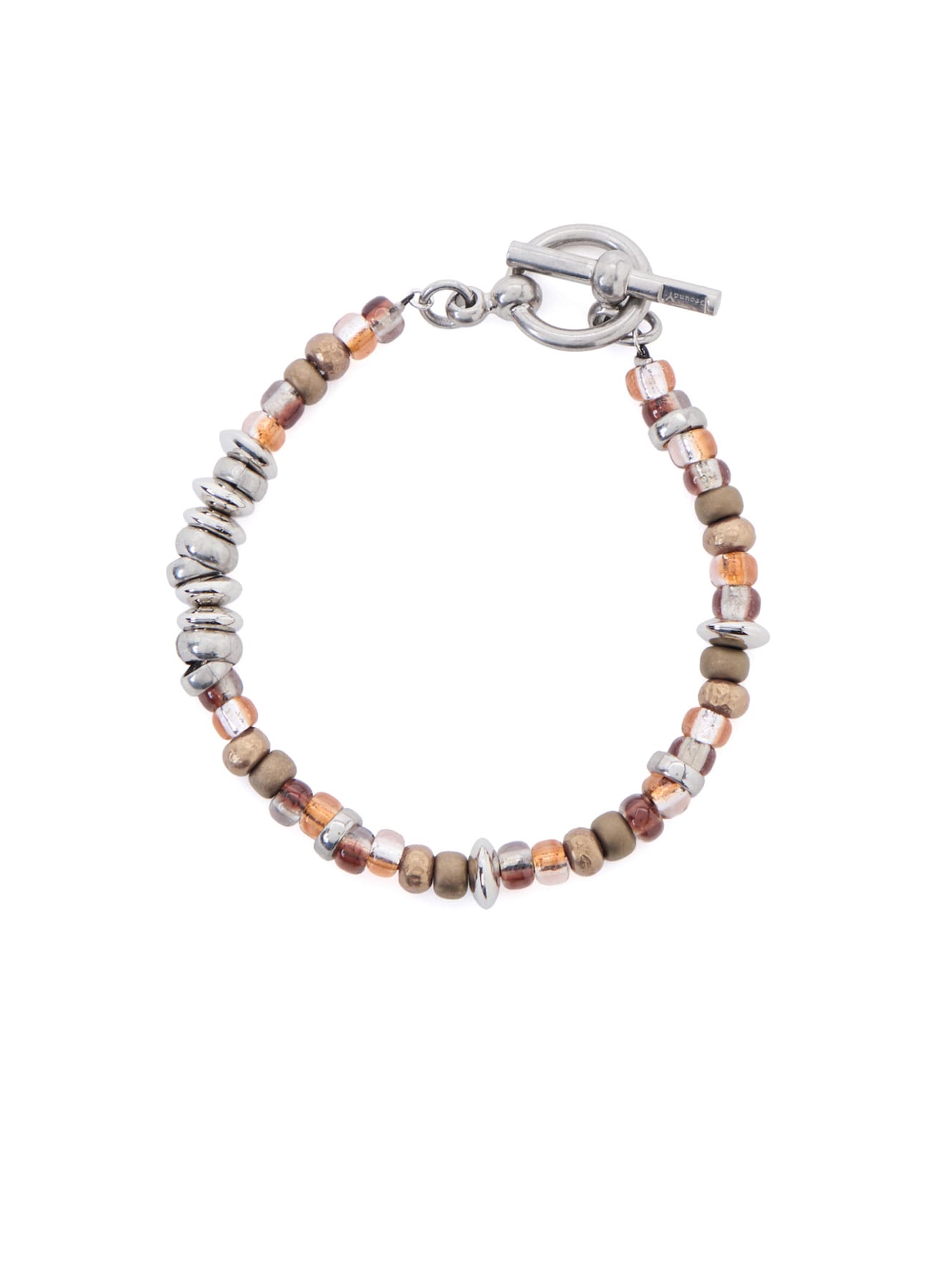 BRASS BROWN BEADS BRACELET