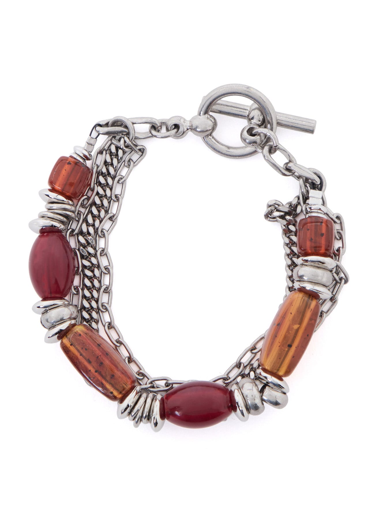 BRASS AMBER BEADS BRACELET