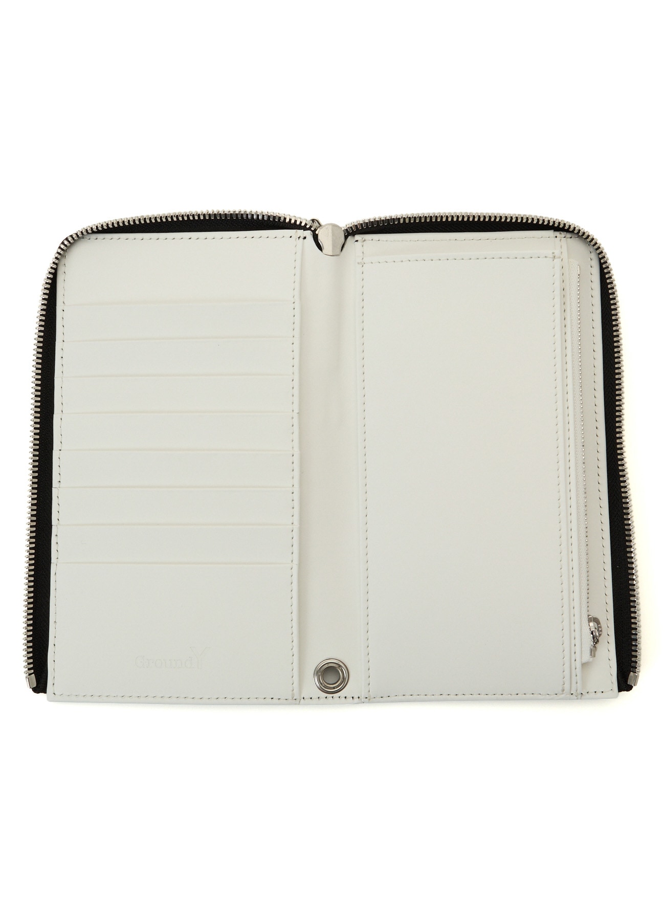 COW LEATHER BLACK & WHITE LONG WALLET
