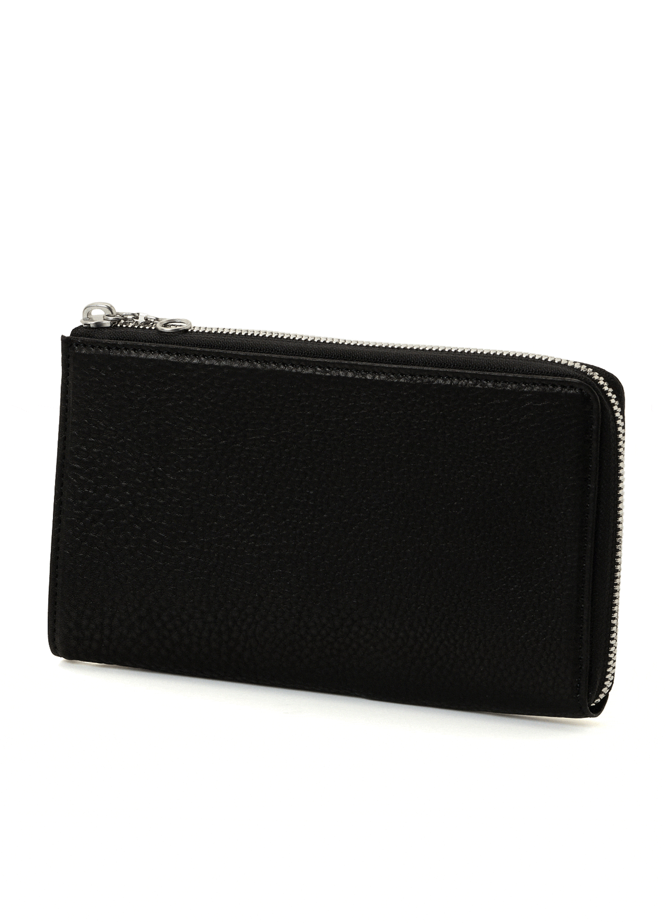 COW LEATHER BLACK & WHITE LONG WALLET