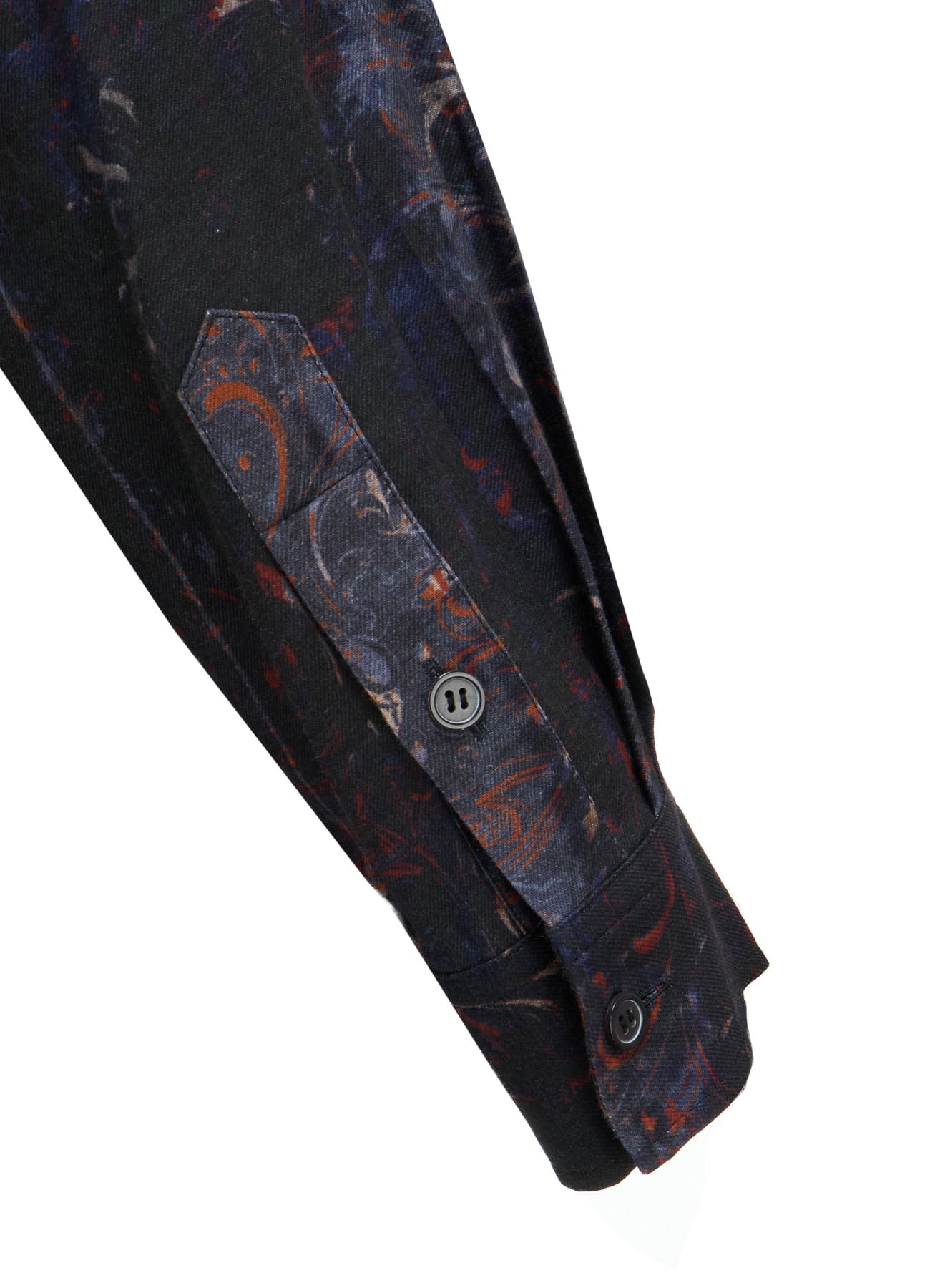 COTTON WOOL VIYELLA PAISLEY PATTERN BOW TIE COLLAR SHIRT