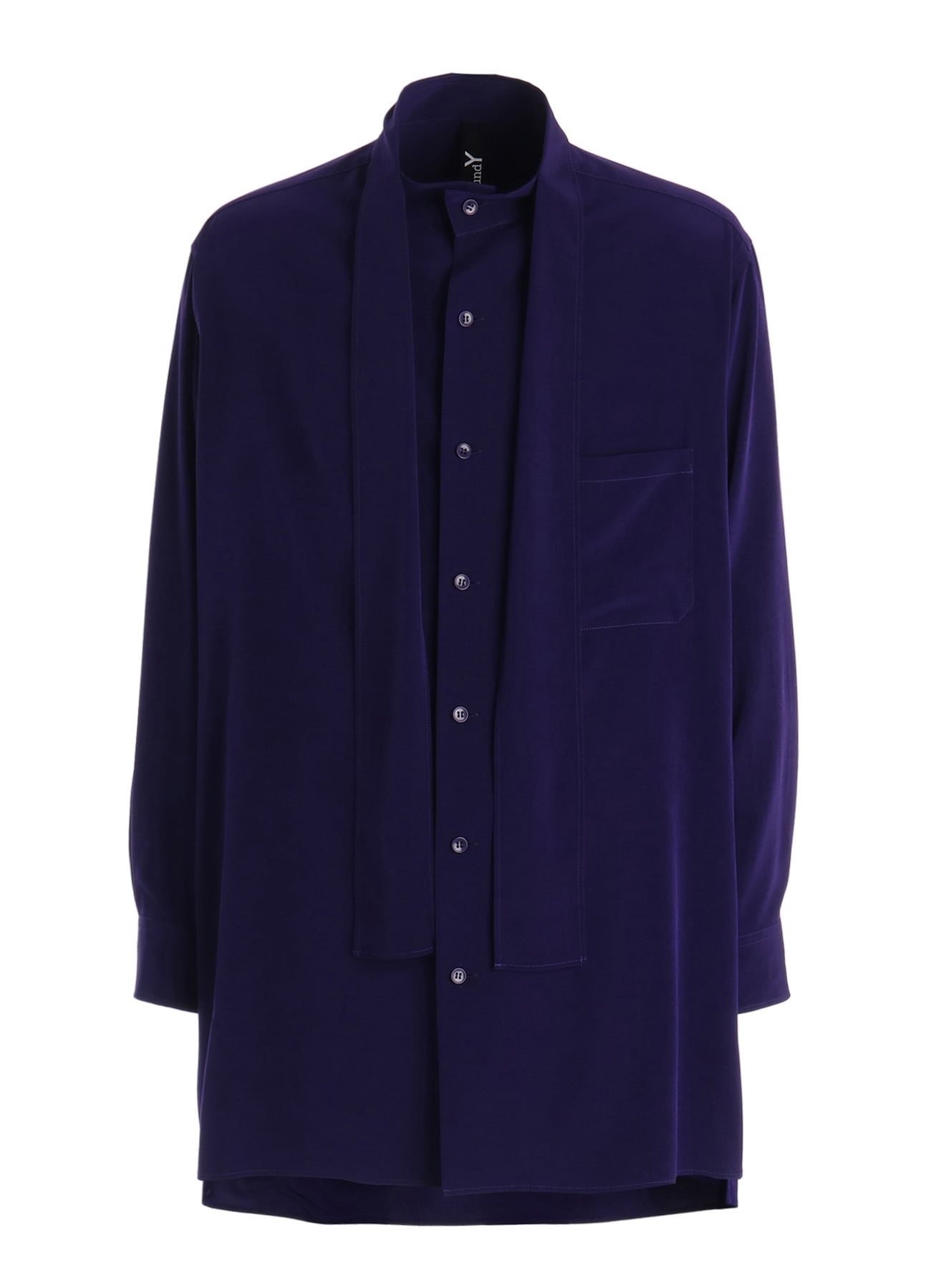 CREPE de CHINE BOW TIE COLLAR SHIRT