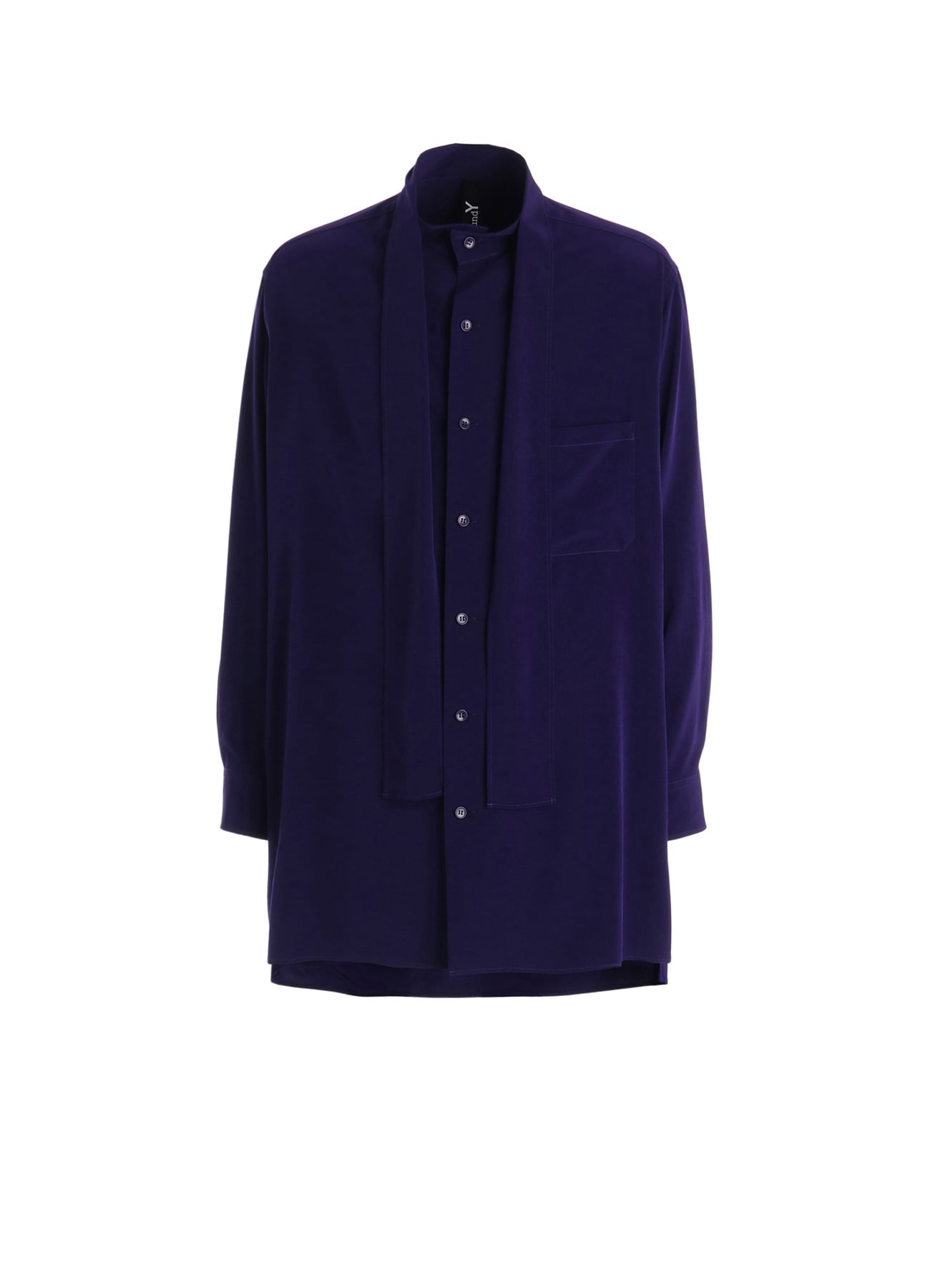CREPE de CHINE BOW TIE COLLAR SHIRT