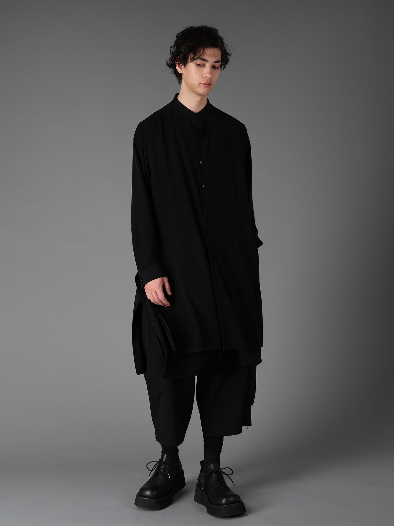 CREPE de CHINE POCKET BAGS BIG SHIRT