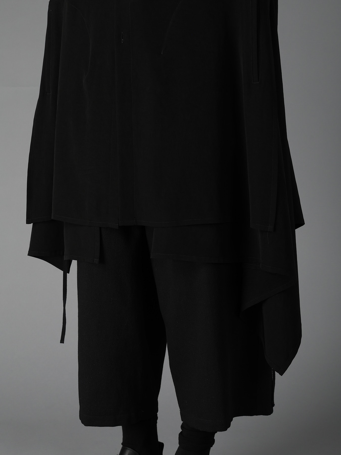 CREPE de CHINE POCKET BAGS BIG SHIRT