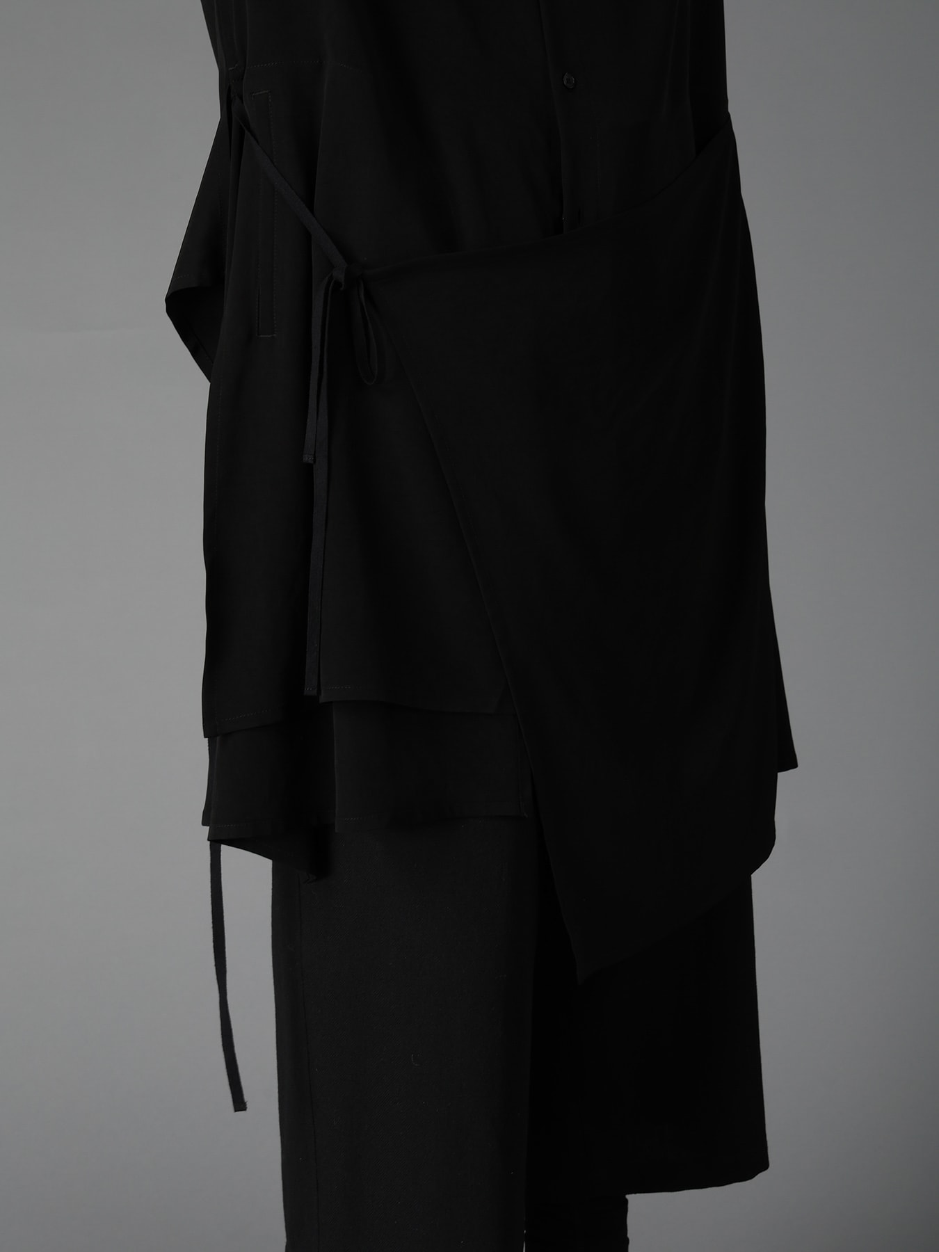 CREPE de CHINE POCKET BAGS BIG SHIRT
