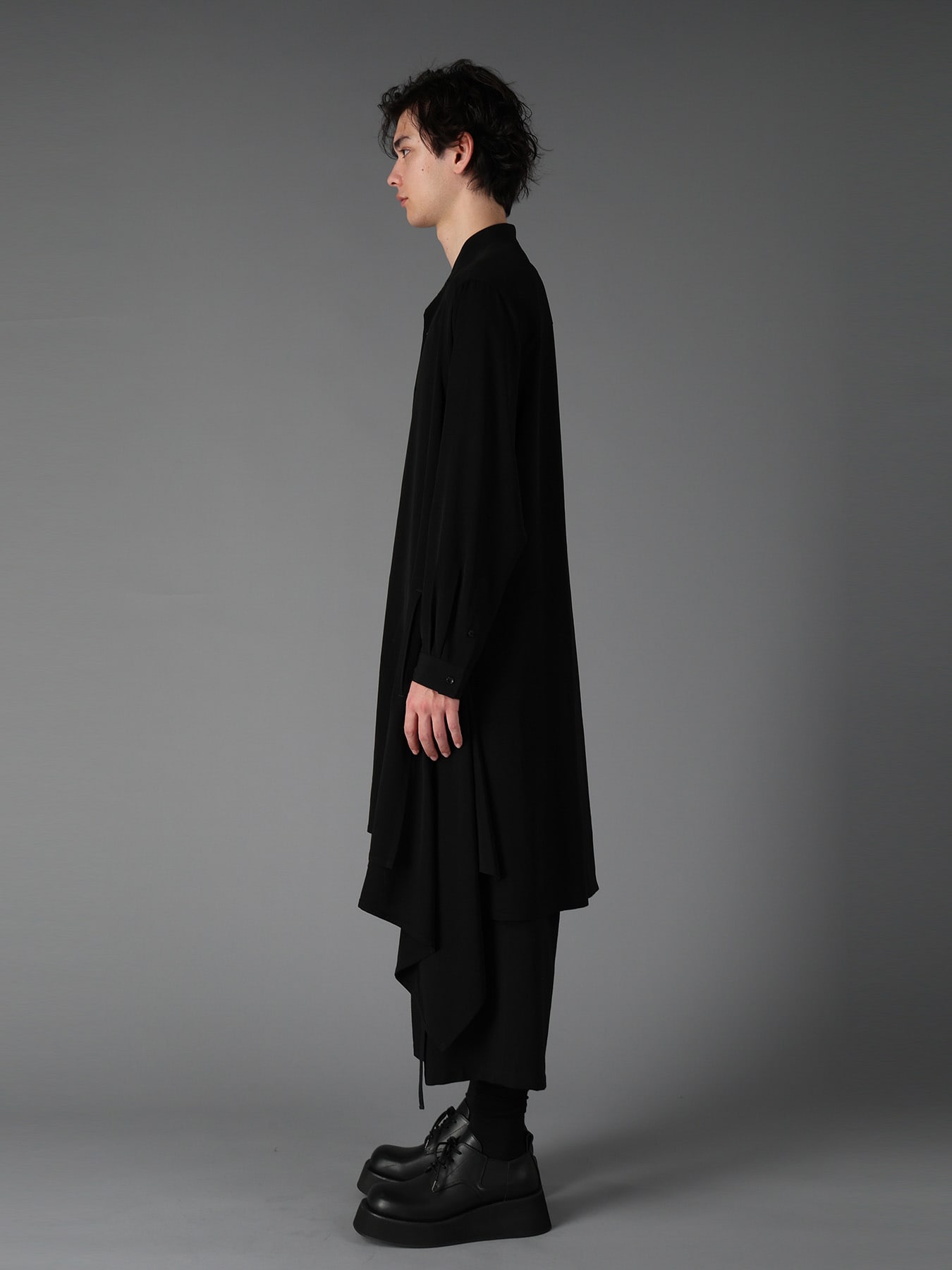 CREPE de CHINE POCKET BAGS BIG SHIRT