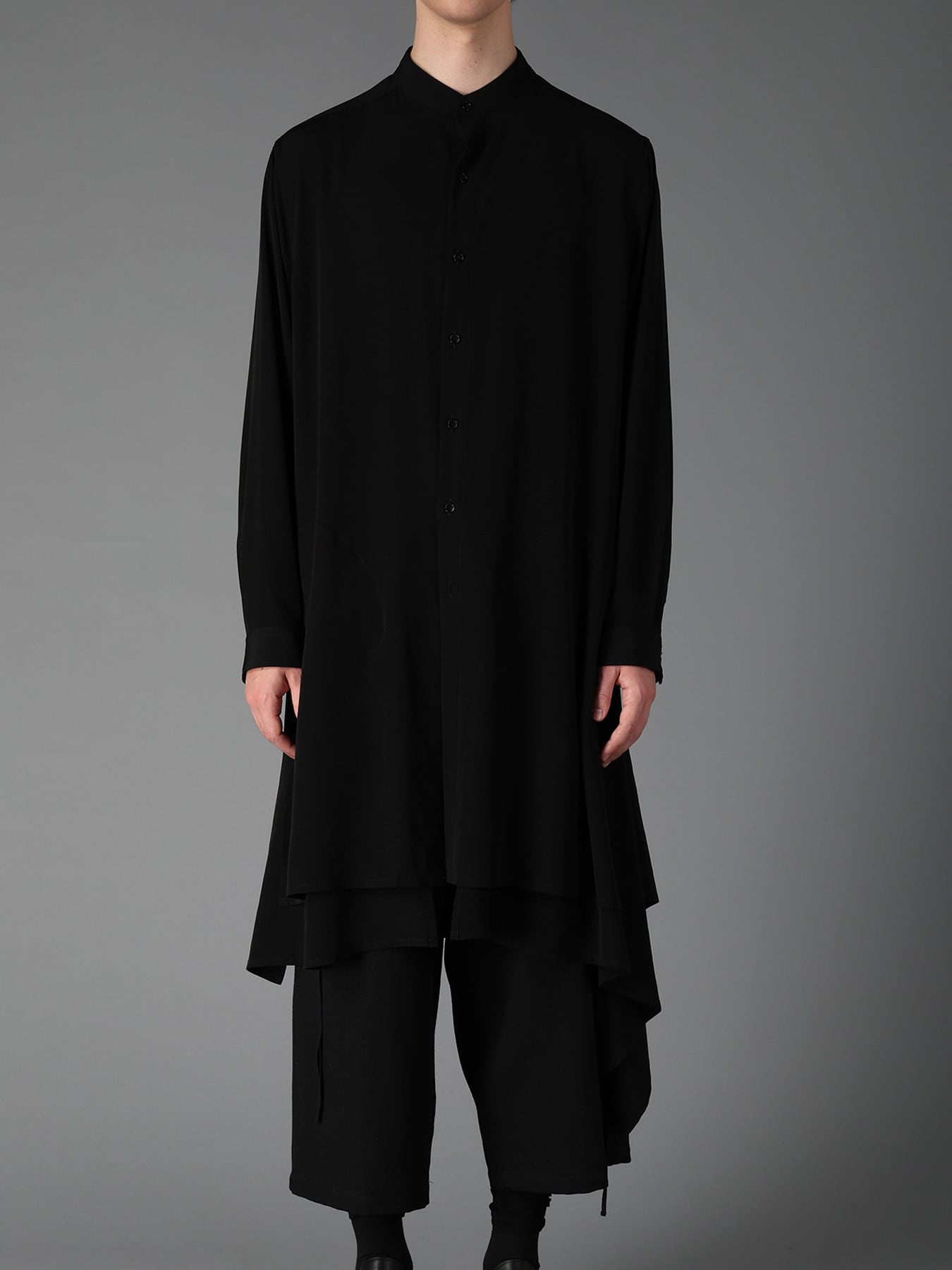 CREPE de CHINE POCKET BAGS BIG SHIRT
