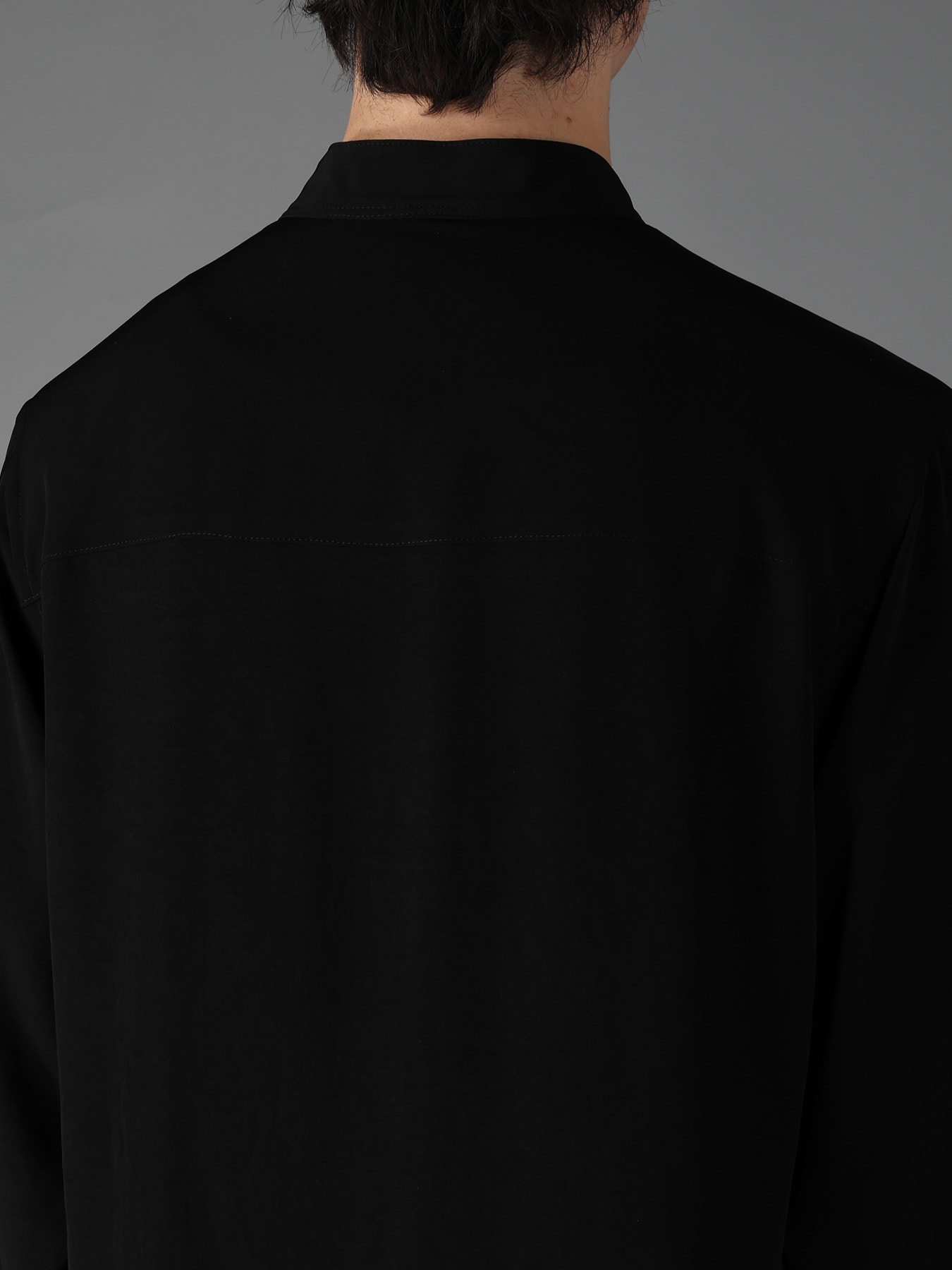 CREPE de CHINE POCKET BAGS BIG SHIRT
