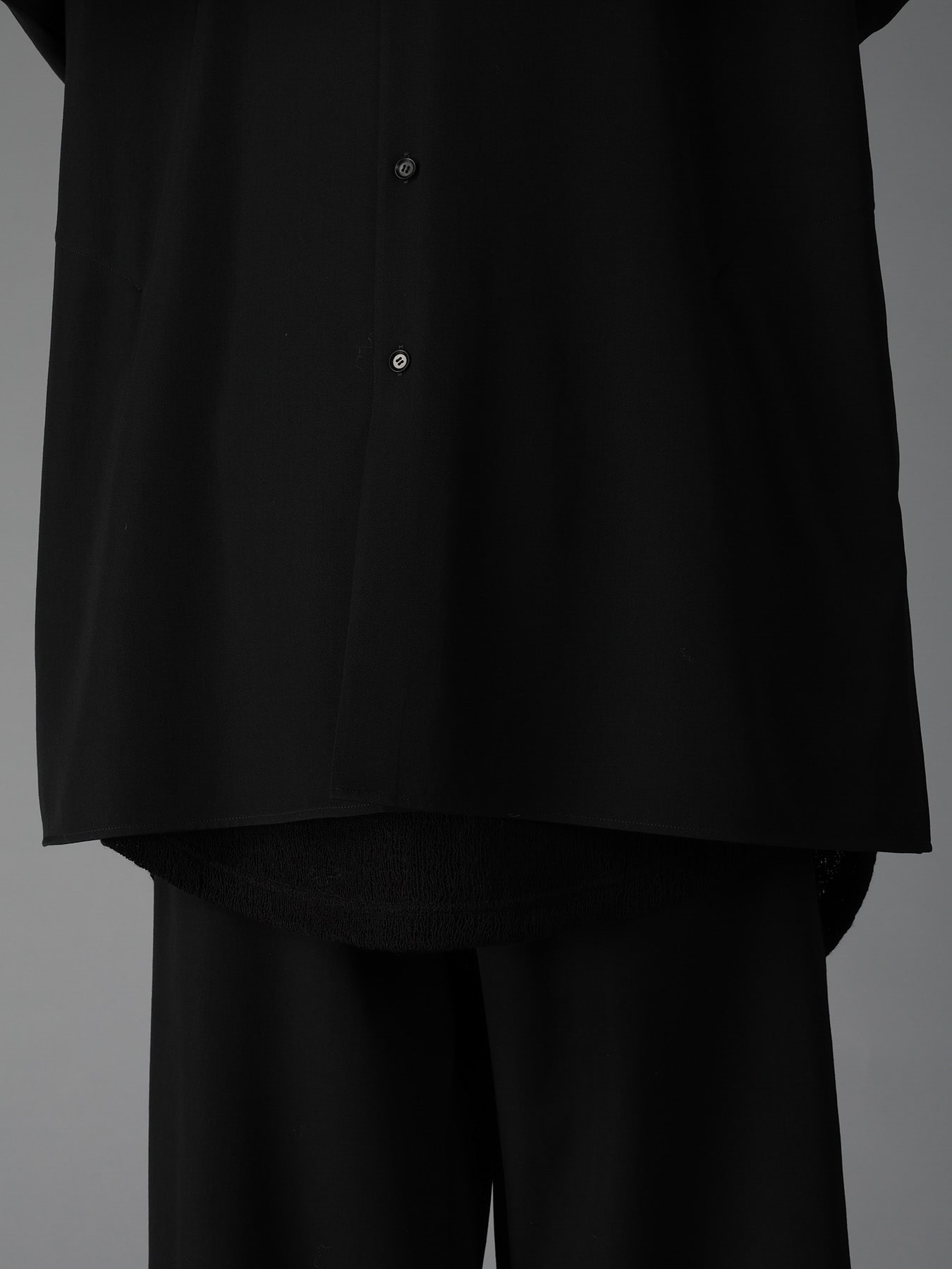 WOOL GABARDINE DOLMAN  SHIRT