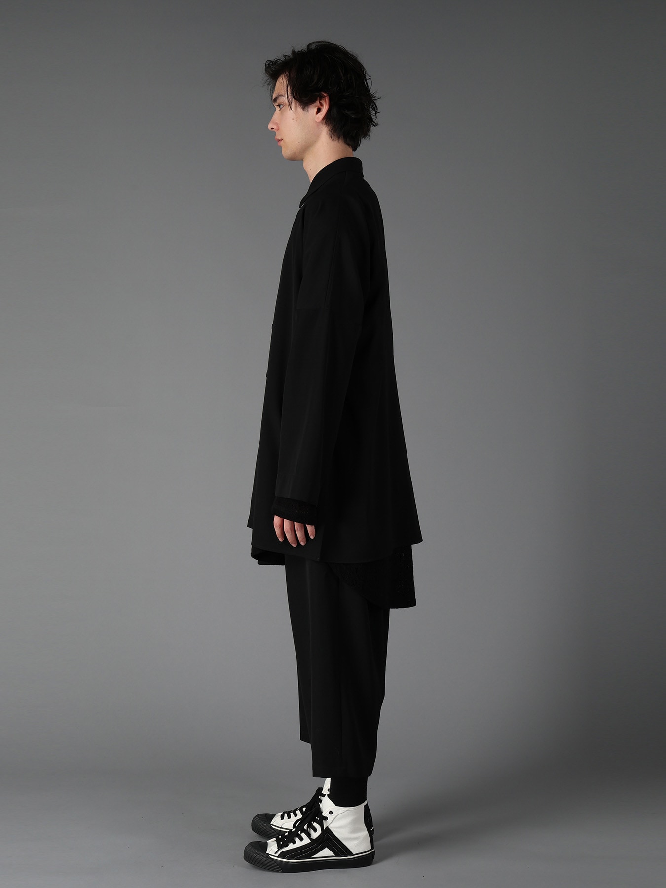 WOOL GABARDINE DOLMAN  SHIRT