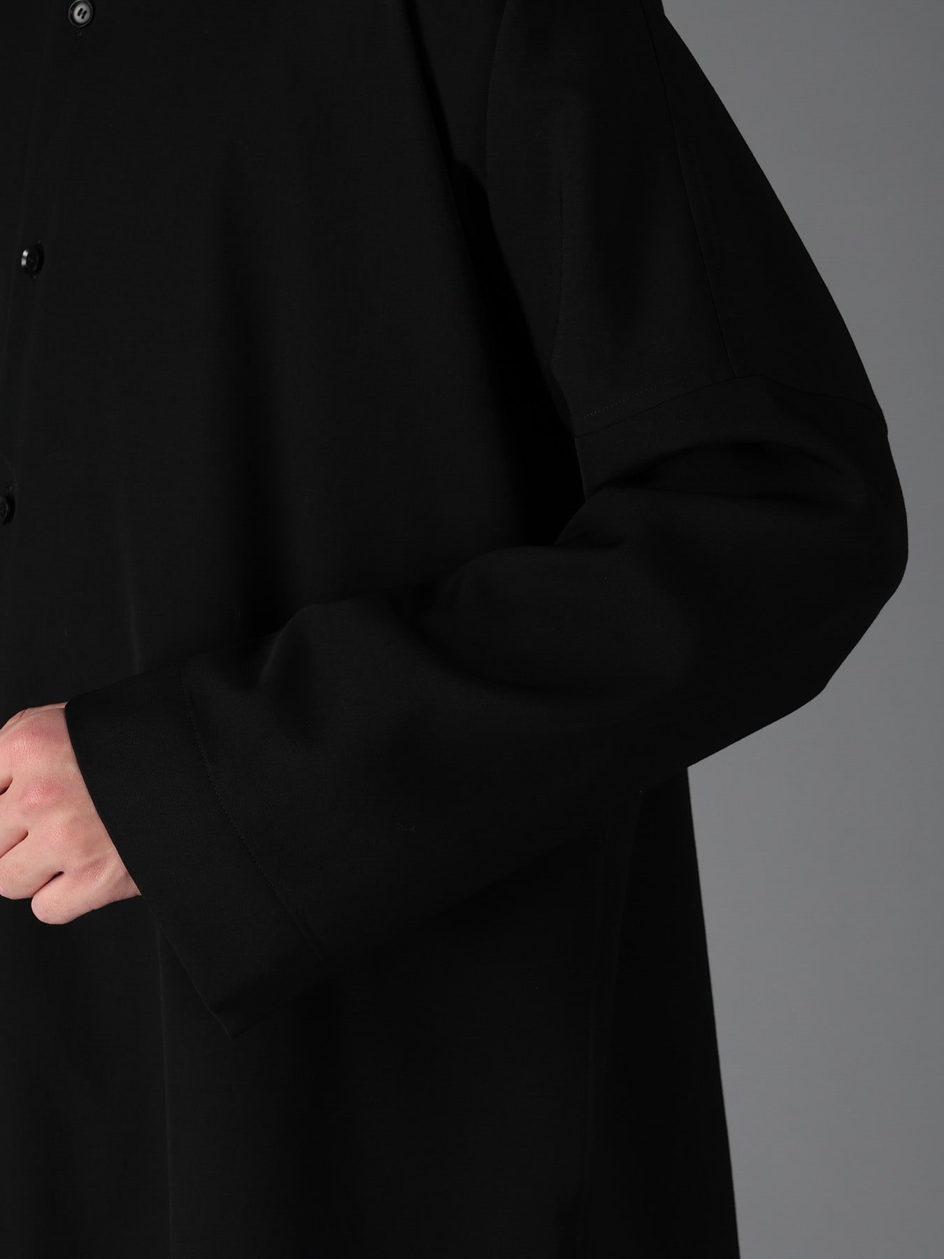 WOOL GABARDINE DOLMAN  SHIRT