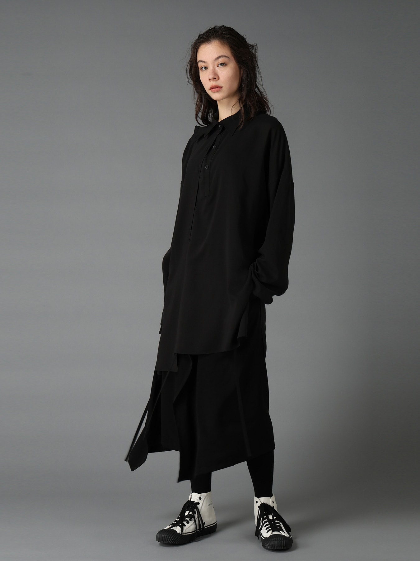 CELLULOSE LAWN PULLOVER SHIRT