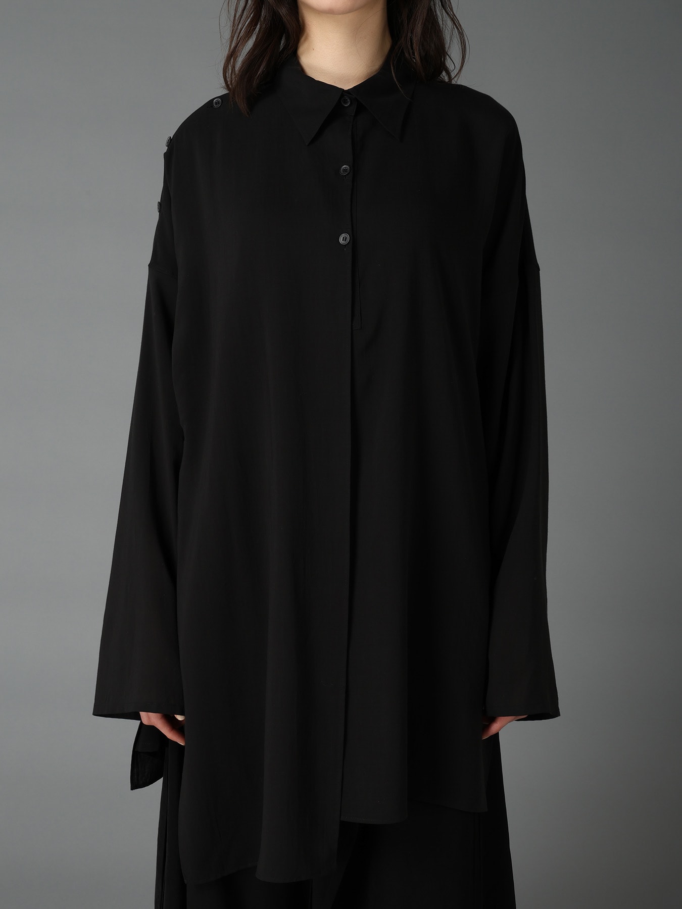 CELLULOSE LAWN PULLOVER SHIRT
