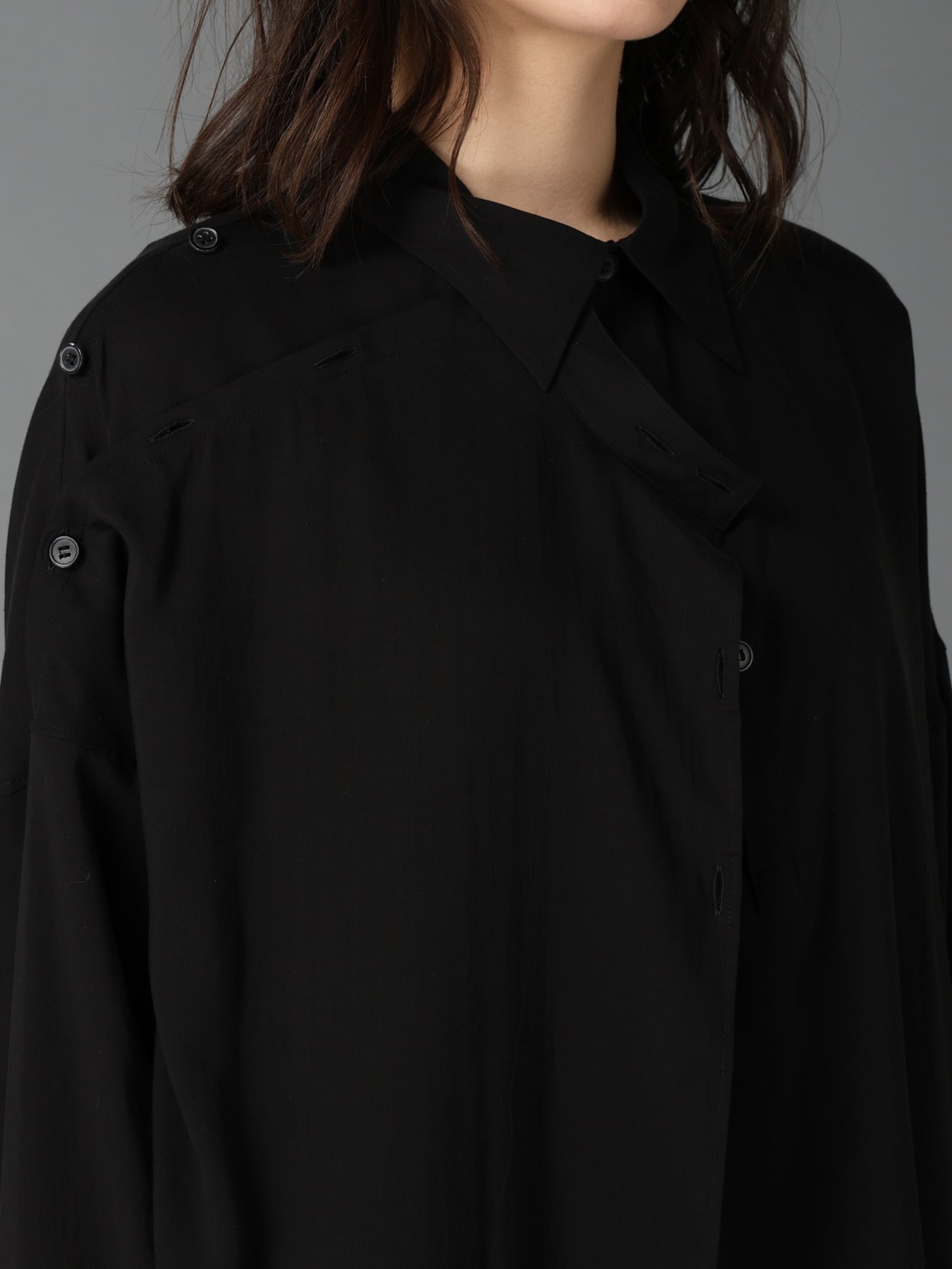 CELLULOSE LAWN PULLOVER SHIRT