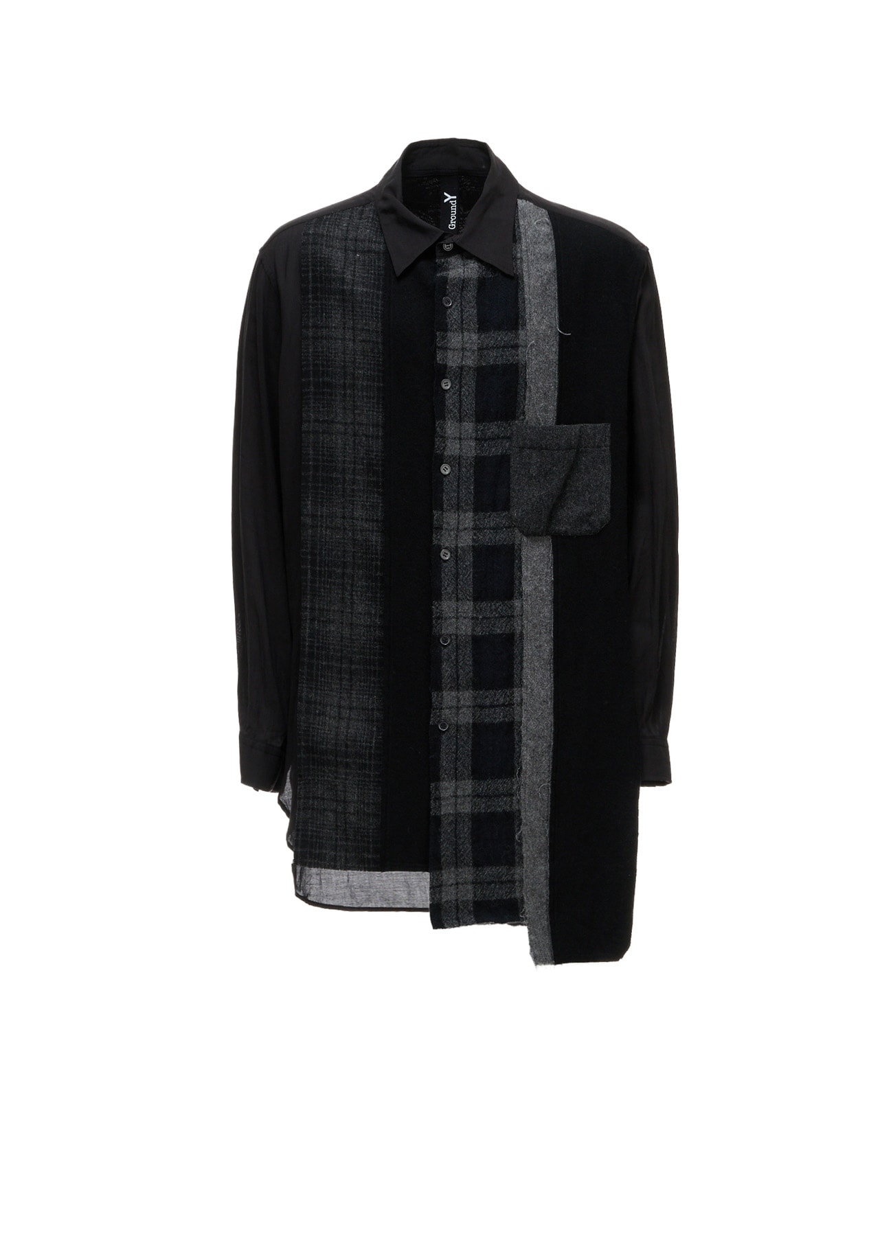 SWITCHING MATERIAL FRONT PANEL SHIRT