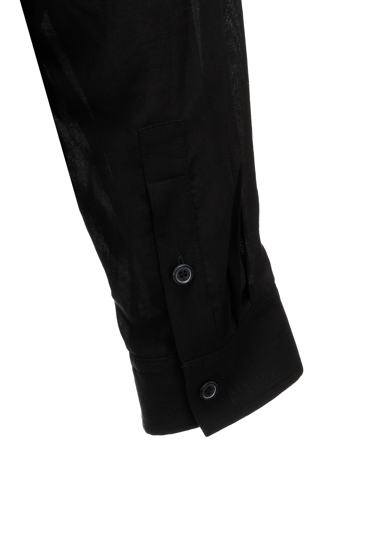 CELLULOSE LAWN ASYMMETRICAL COLLAR SHIRT