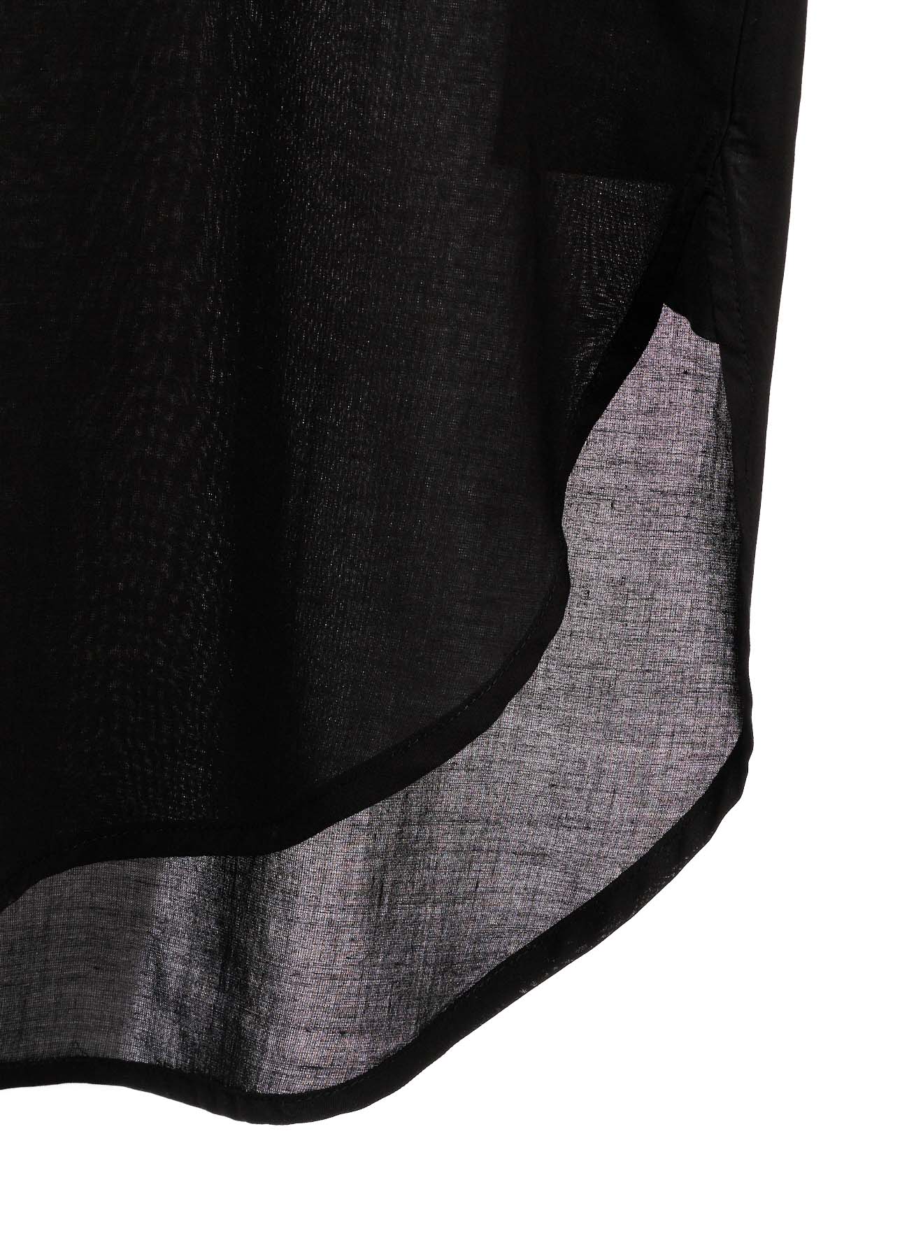 CELLULOSE LAWN ASYMMETRICAL COLLAR SHIRT