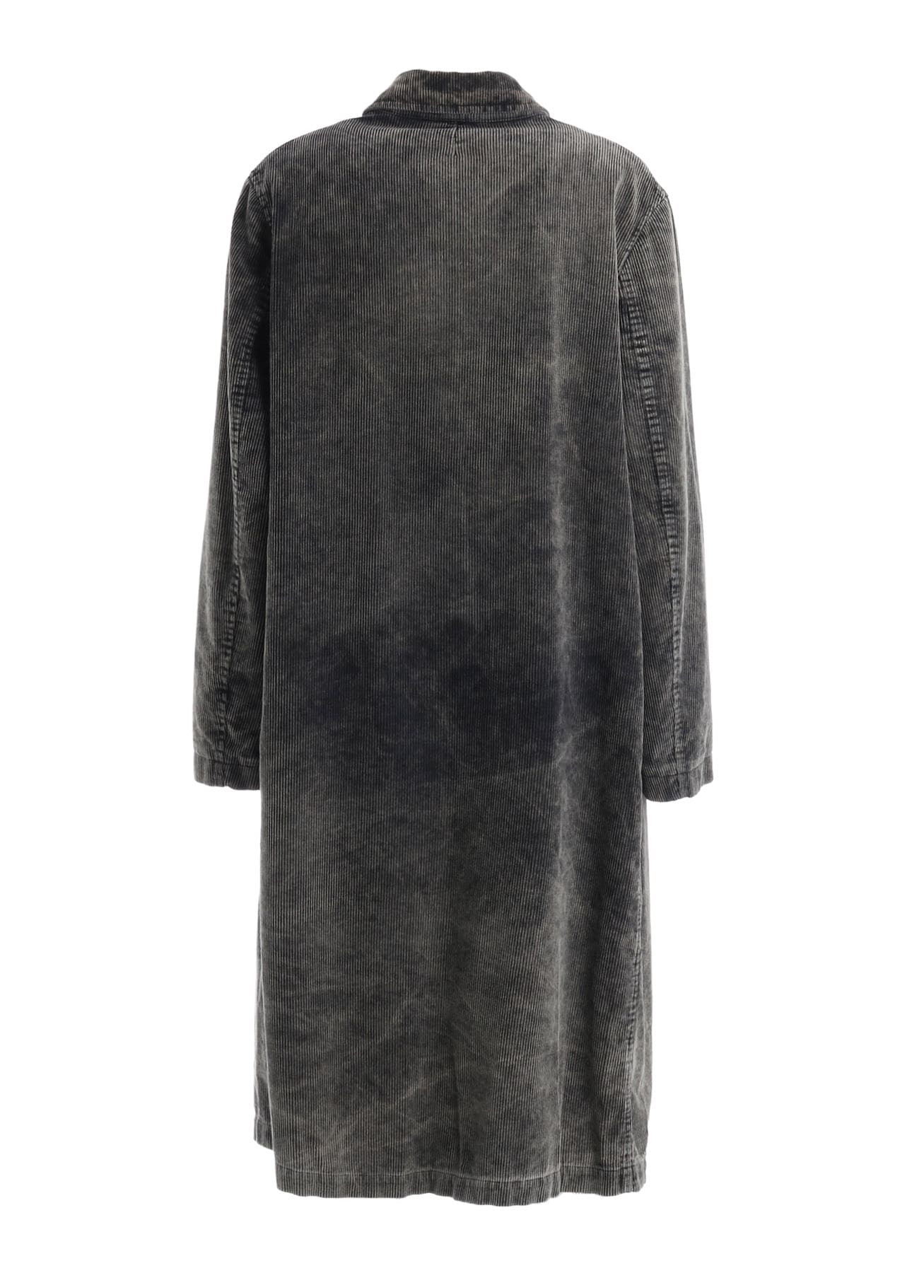 SULFUR-DYED CORDUROY CHEMICAL-BLEACH LONG COAT