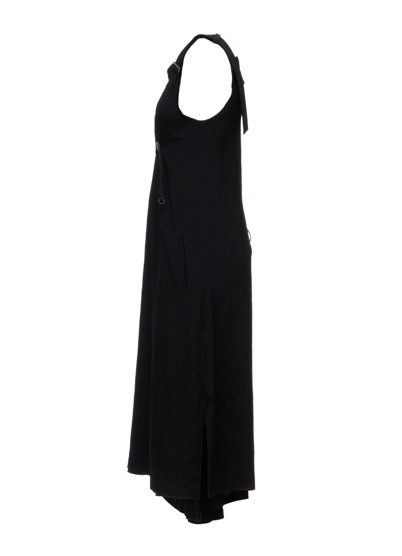 CREPE de CHINE ASYMMETRY DRAWCORD DRESS