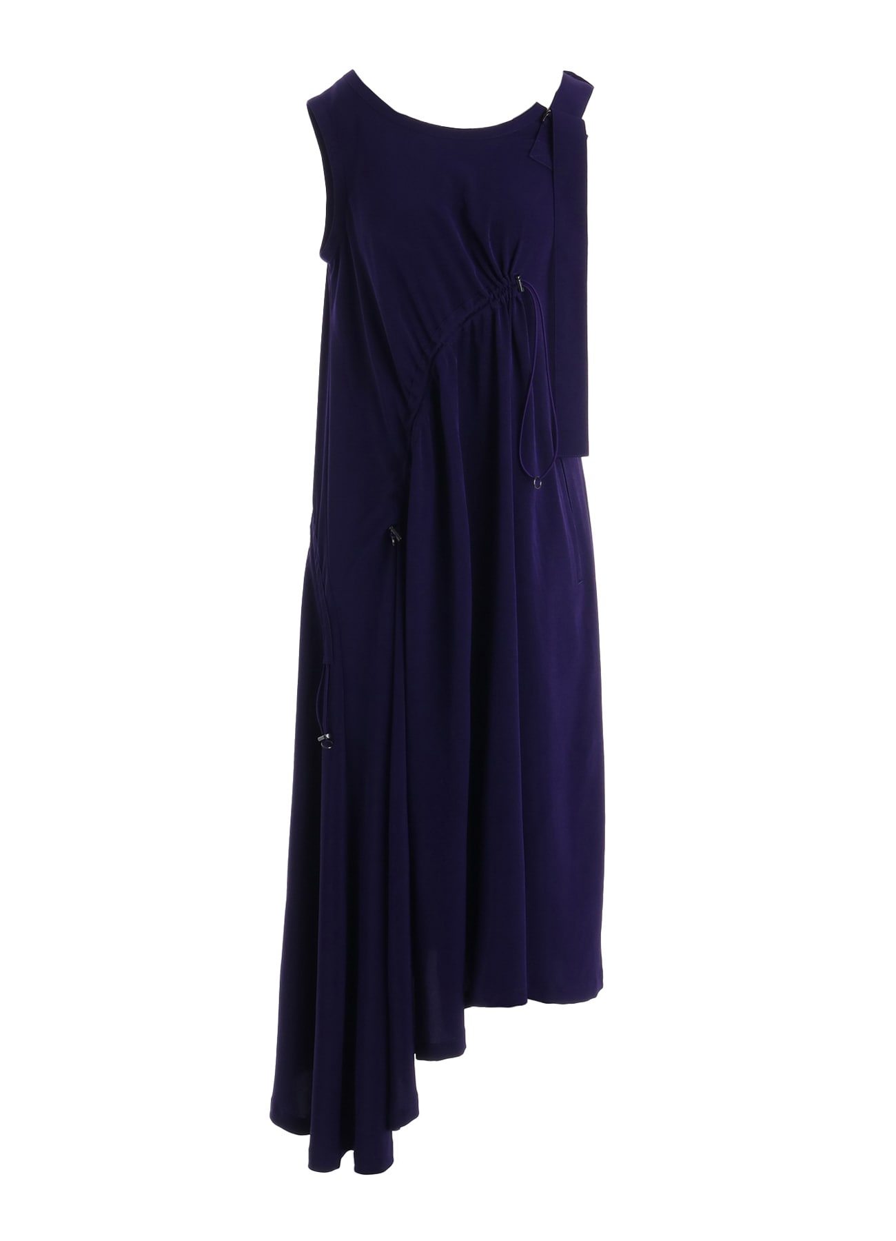 CREPE de CHINE ASYMMETRY DRAWCORD DRESS