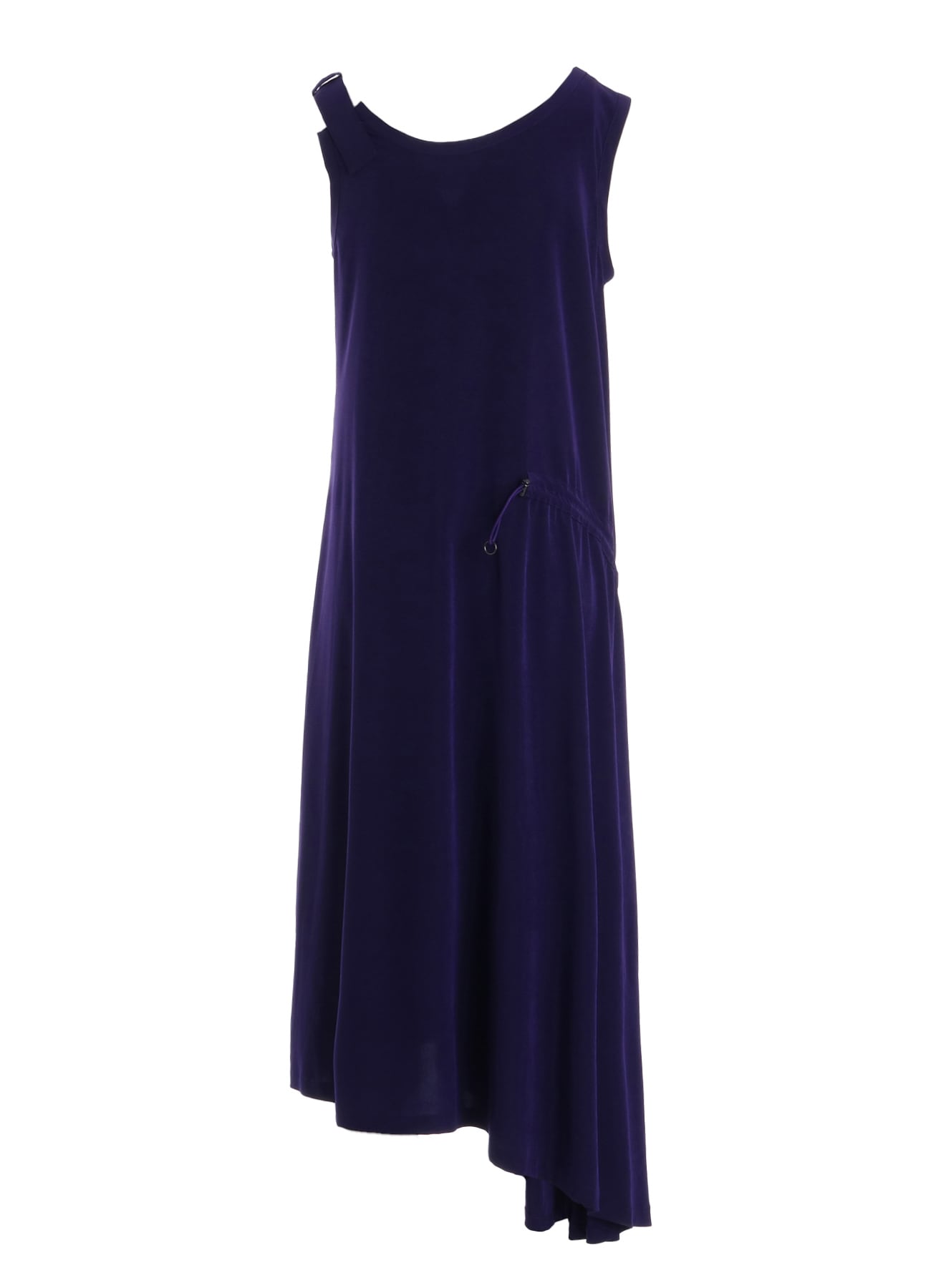 CREPE de CHINE ASYMMETRY DRAWCORD DRESS