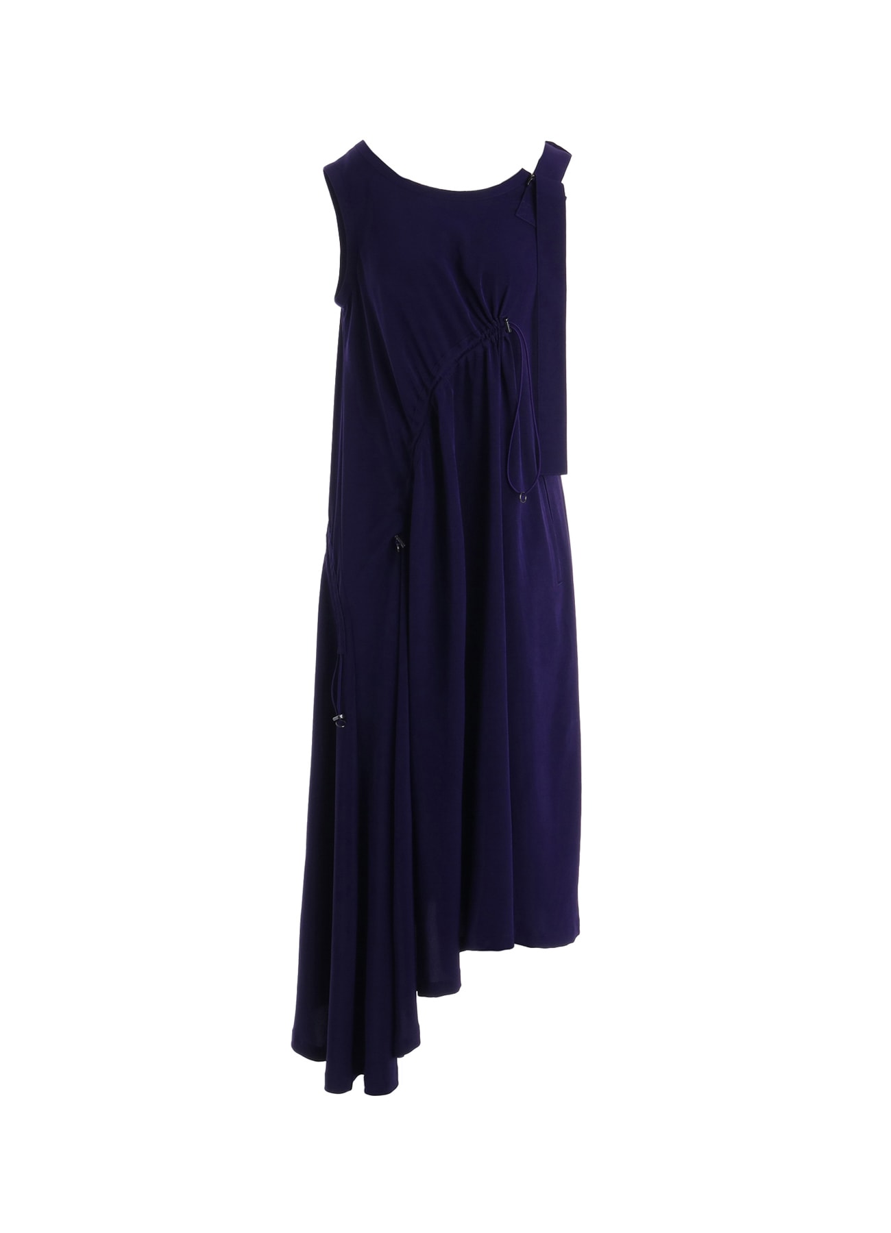 CREPE de CHINE ASYMMETRY DRAWCORD DRESS