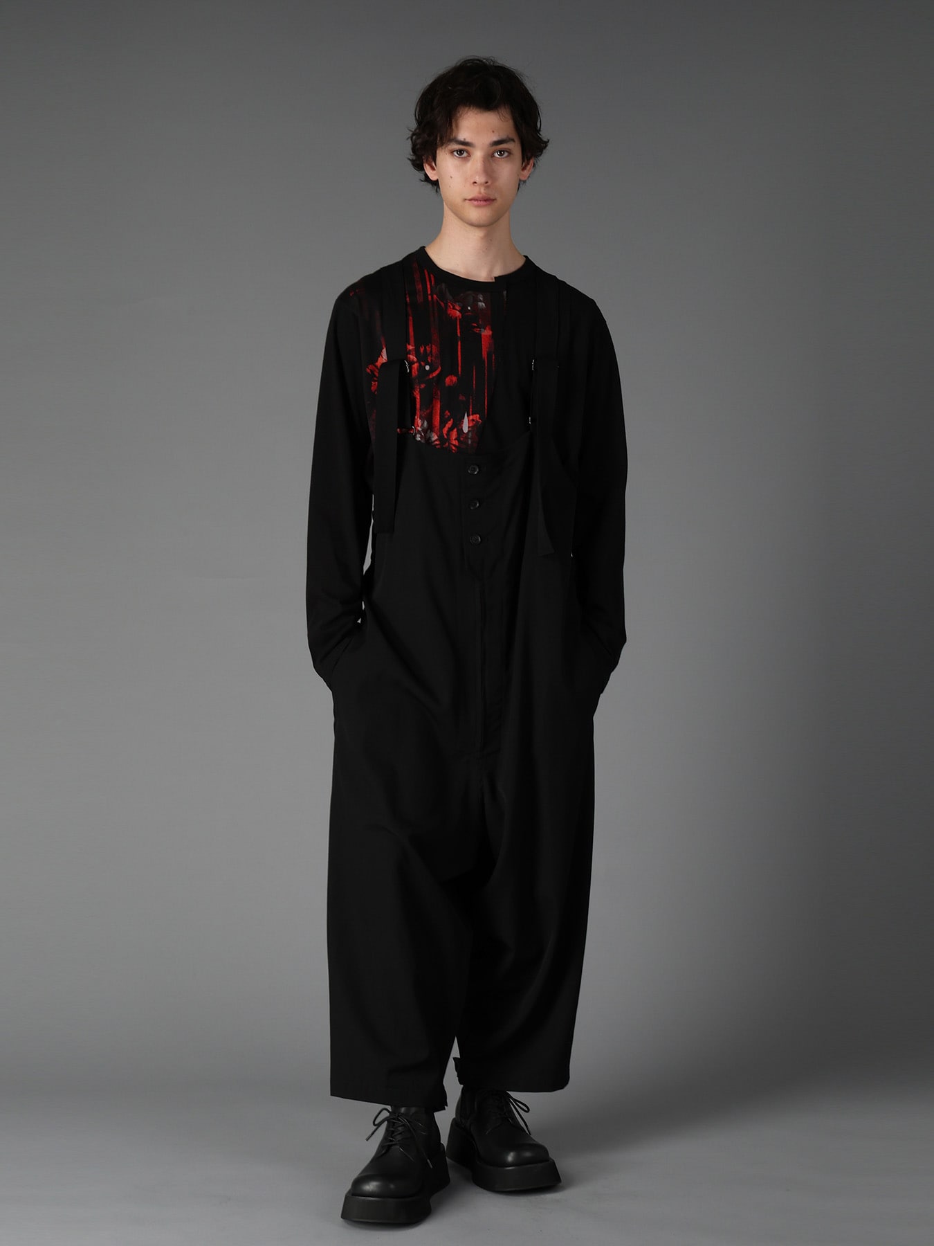 WOOL GABARDINE OVERALLS